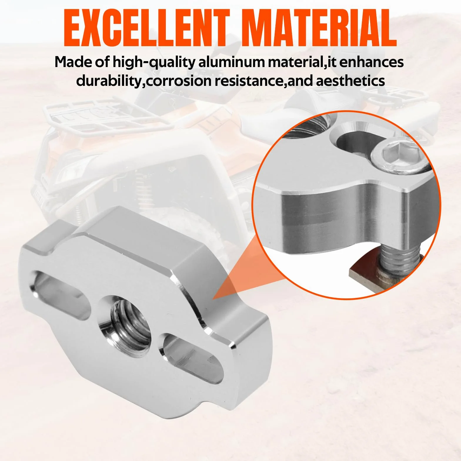 Kit de anclajes de amarre para cuatrimoto de alta resistencia, accesorios de anclaje de aluminio para CF Moto UTV/ATV, 8 piezas, diseño de perfil bajo, soportes de fuerza de sujeción más