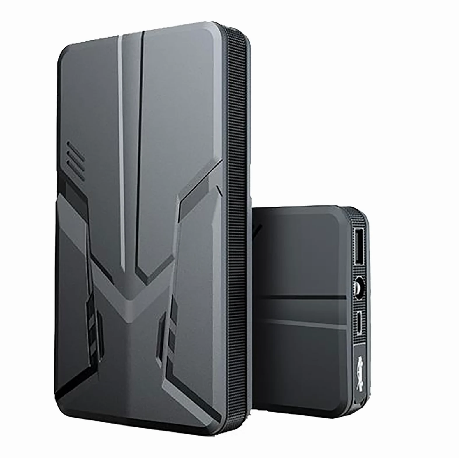 Arrancador de Batería de Coche, Potenciador de Arranque de Emergencia, Caja de Salto Automático de 12V con Luz LED y Clip Inteligente, Potenciador de Batería Portátil