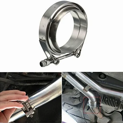 3,5 Pulgadas V-Band Abrazadera con Bridas Turbo Extractor Intercooler Abajo Tubería Inoxidable 89M