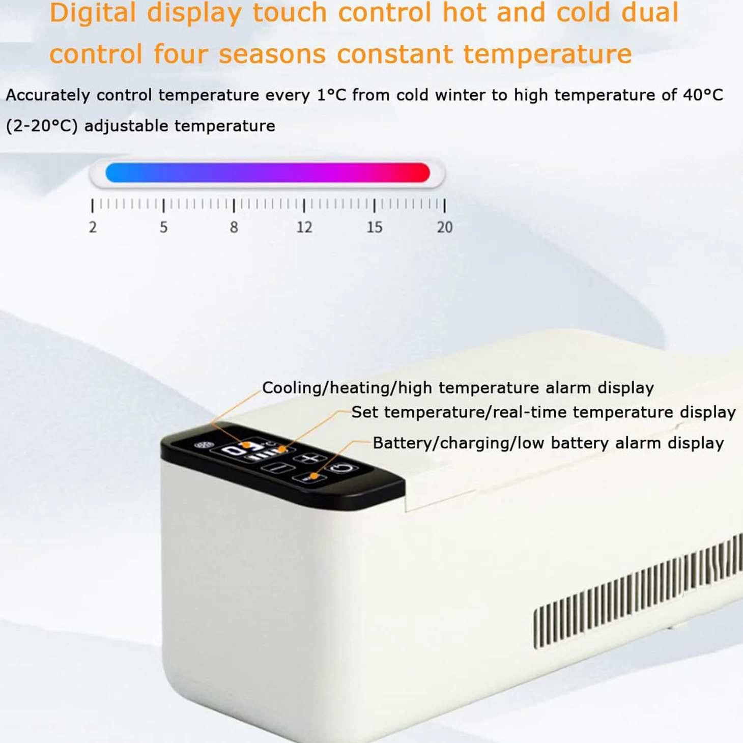 Refrigerador de insulina – Caja de almacenamiento médico portátil para transporte seguro de medicamentos, mantiene 2-8 ℃ para viajes y uso doméstico