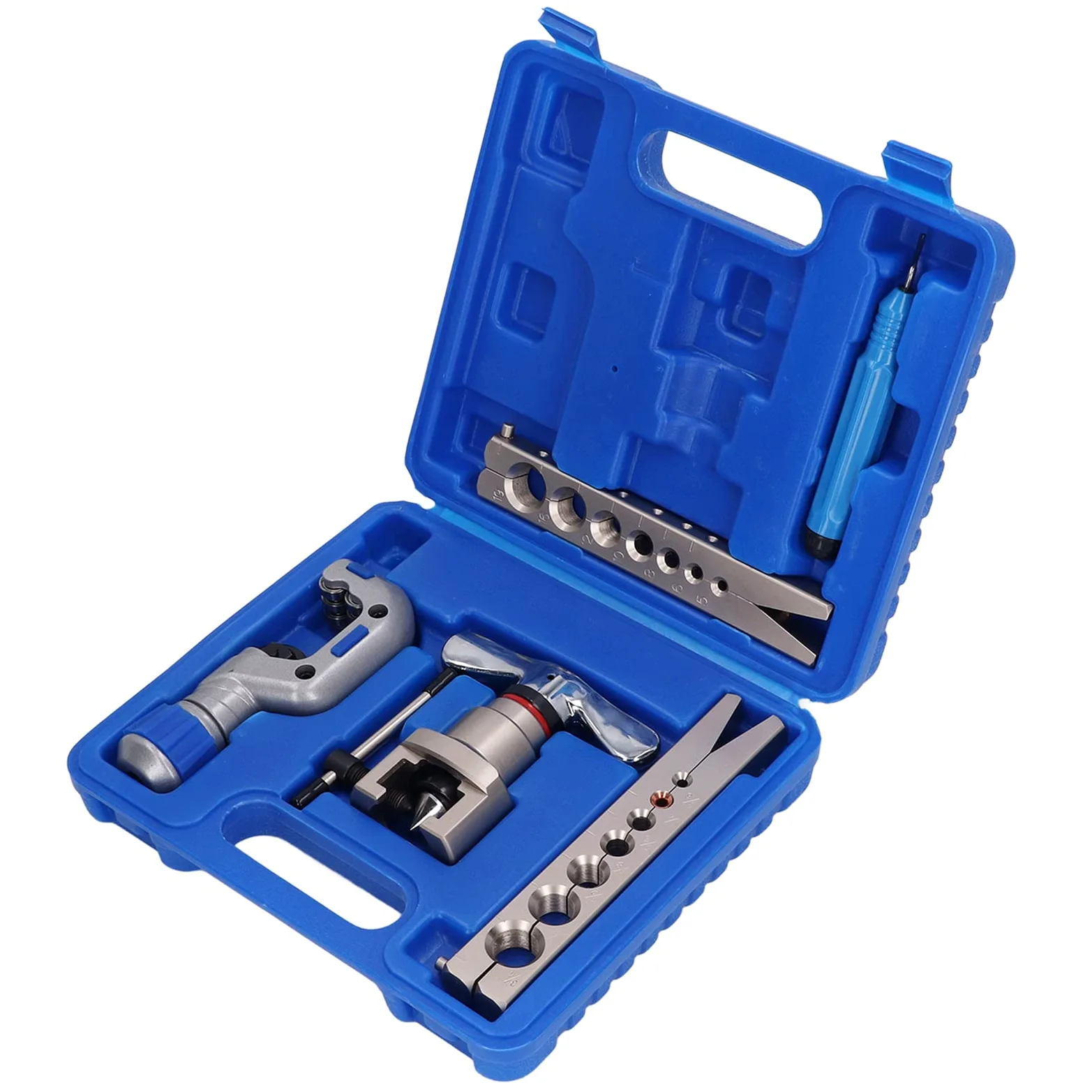 Haofy Amplia Aplicación de Herramienta para Abocardar Tuberías de 5/16 pulg., 1/2 pulg., 5/8 para Instalación y Mantenimiento de Tuberías