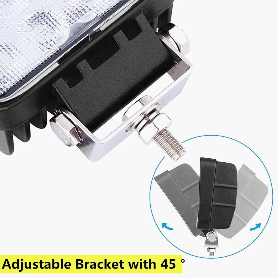 Sonnewelt 48W Faro de Trabajo, Focos LED Tractor 12V- 24V, Faros adicionales Offroad, IP67 Impermeable Luz antiniebla para Focos de Coche para SUV, ATV, UTV, Off-Road, Camión, Moto, Barco (10 piezas)