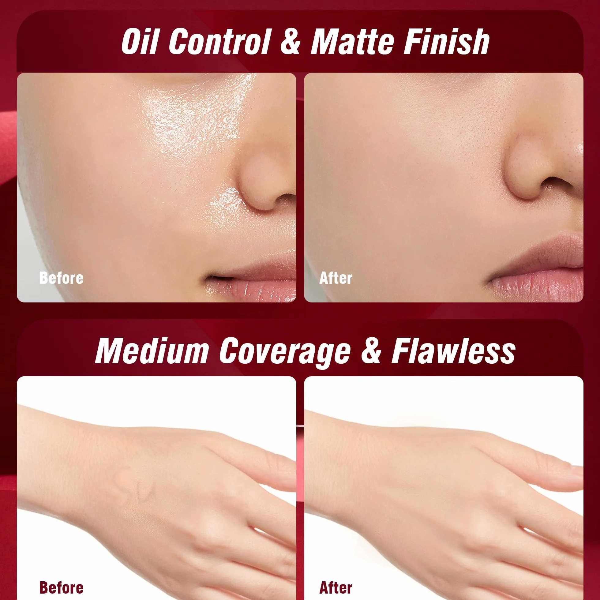 Base de Maquillaje Impermeable Acabado Mate Larga Duradero 30g Beige