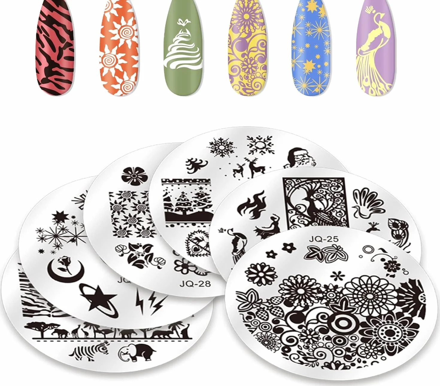 Biutee Nail Art Stamping 30 Placas con Sello y Rascador, Estampacion Uñas
