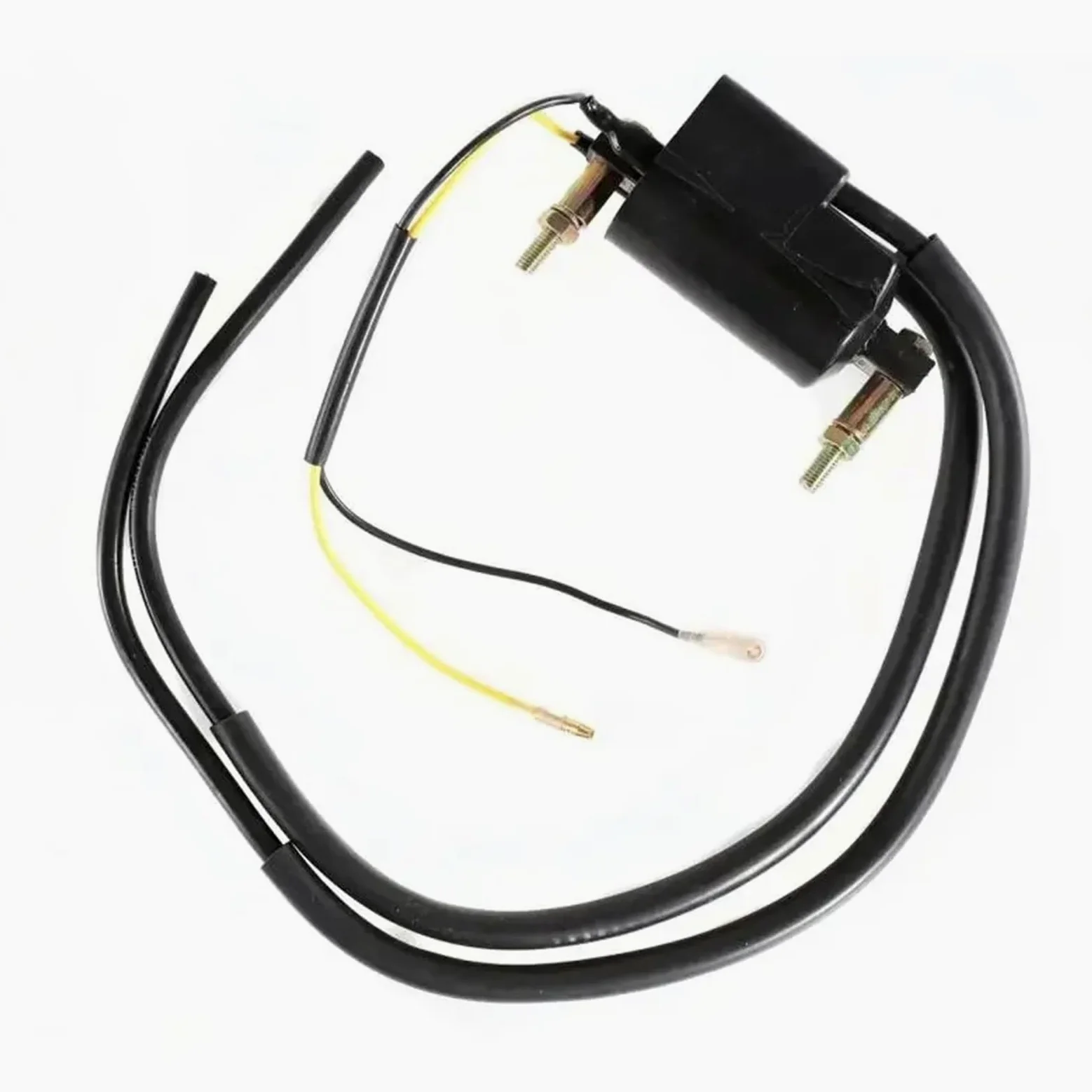 Genérico para Suzuki GS550 GS750 GS850 GS1000 / 2 Bobinas De Doble Salida + 4 Ohmios con Tapas Bujías Juego Encendido 33410-45012 Bobina Encendido para Motocicleta