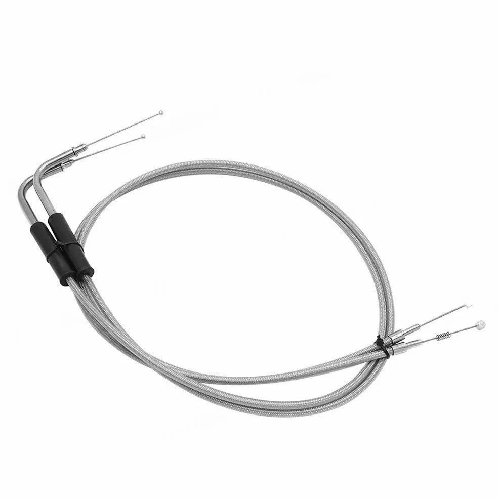 Cables de acero tejidos para motocicleta, funda cables acelerador Para Sportster XL1200 883 Para Dyna Para Road King Para Electra Glide