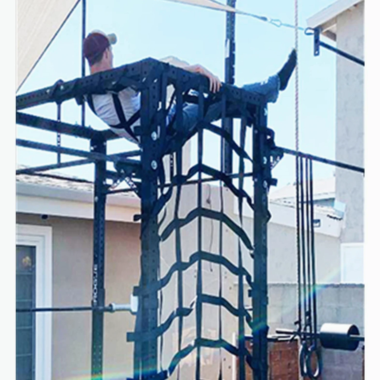 Red De Elevación Resistente A La Rotura - Red De Elevación Del Cargo Del Poliéster, Red De Escalada Al Aire Libre Segura, Red De Carga Del Remolque, Red De Elevación De La Cuerda, Azul ( Size : 2 X 2M