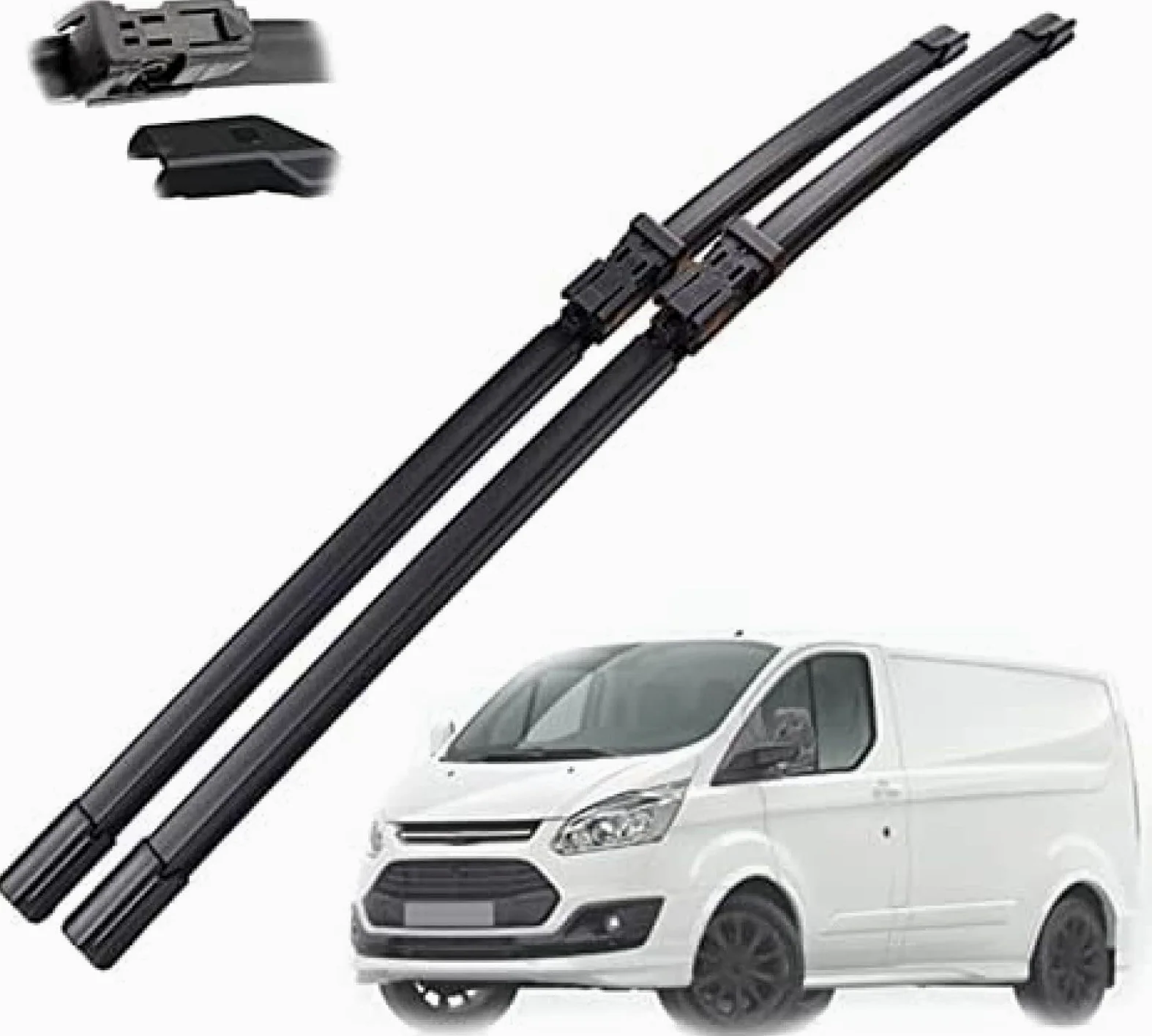Coche Limpiaparabrisas para Ford Tourneo Transit Custom 2012 2013 2014 2015 2016 2017 30”+28” Juego de escobillas limpiaparabrisas delanteras Cepillos for parabrisas