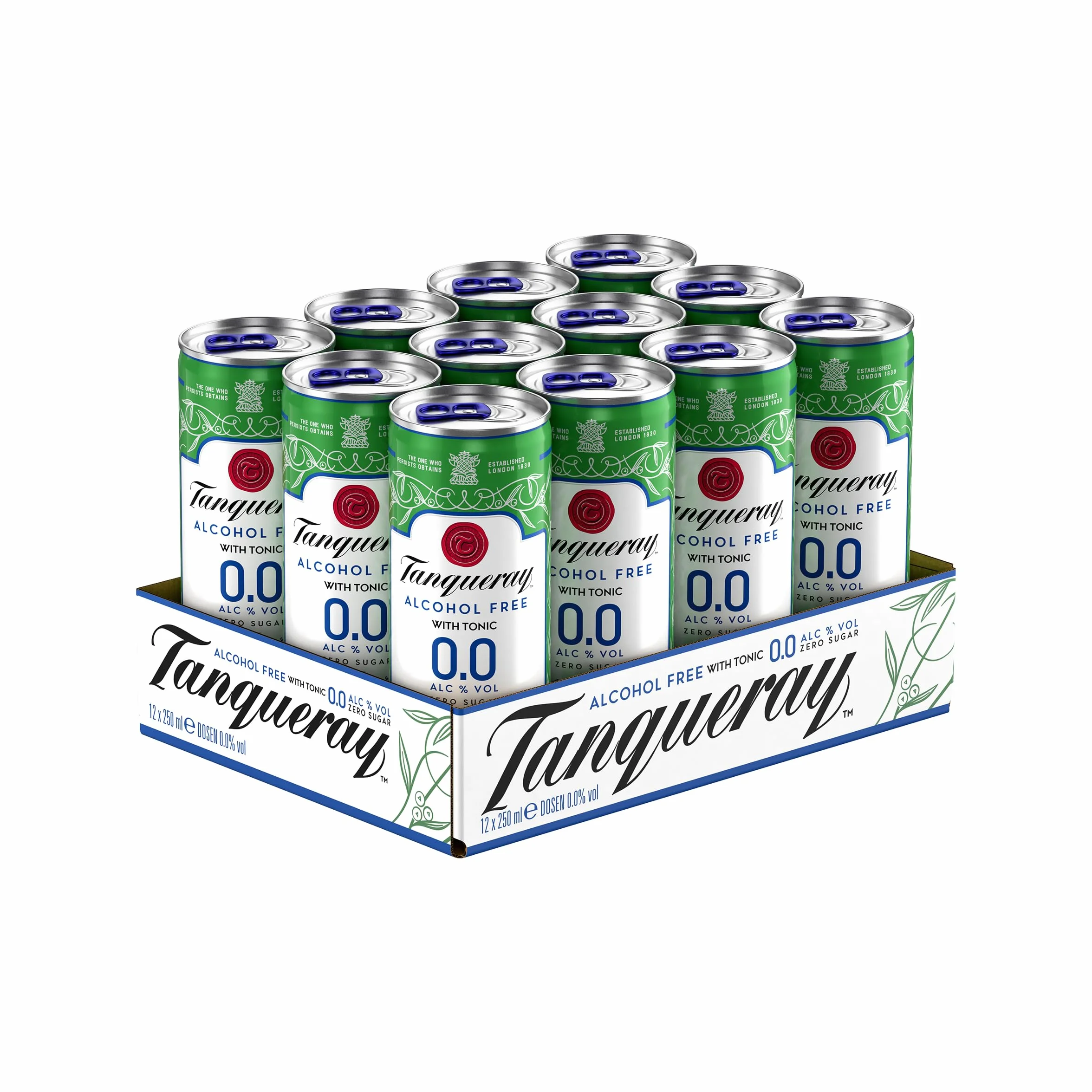 Tanqueray Ginebras 00 y Tonic 250 ml x 12