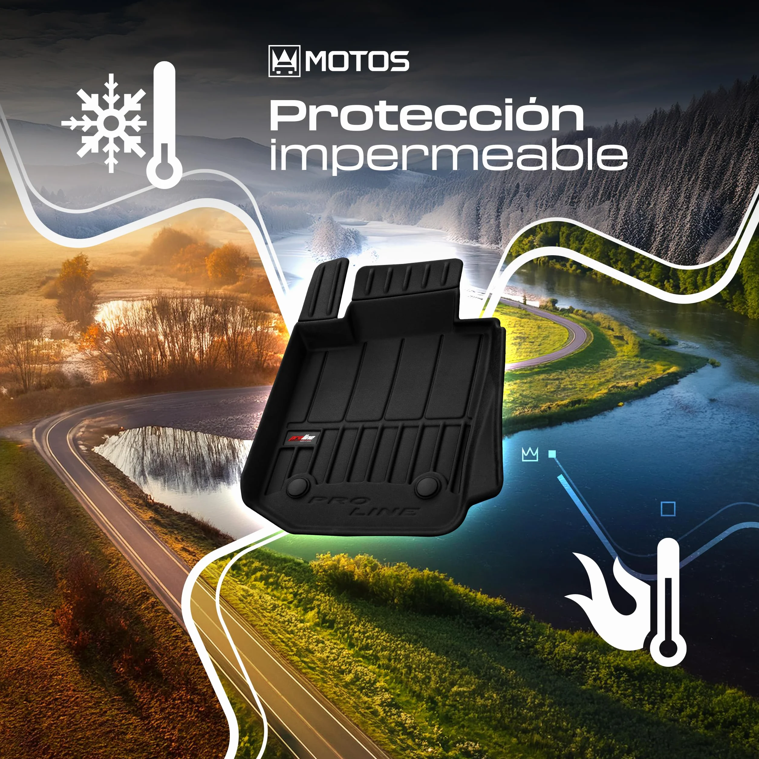 MOTOS Alfombrillas de Goma para BMW X5 E70 2006-2013 Mejore la Comodidad de Sus Viajes con la Alfombra Antideslizante Car 3D- Alfombrillas de Coche para Varias Estaciones