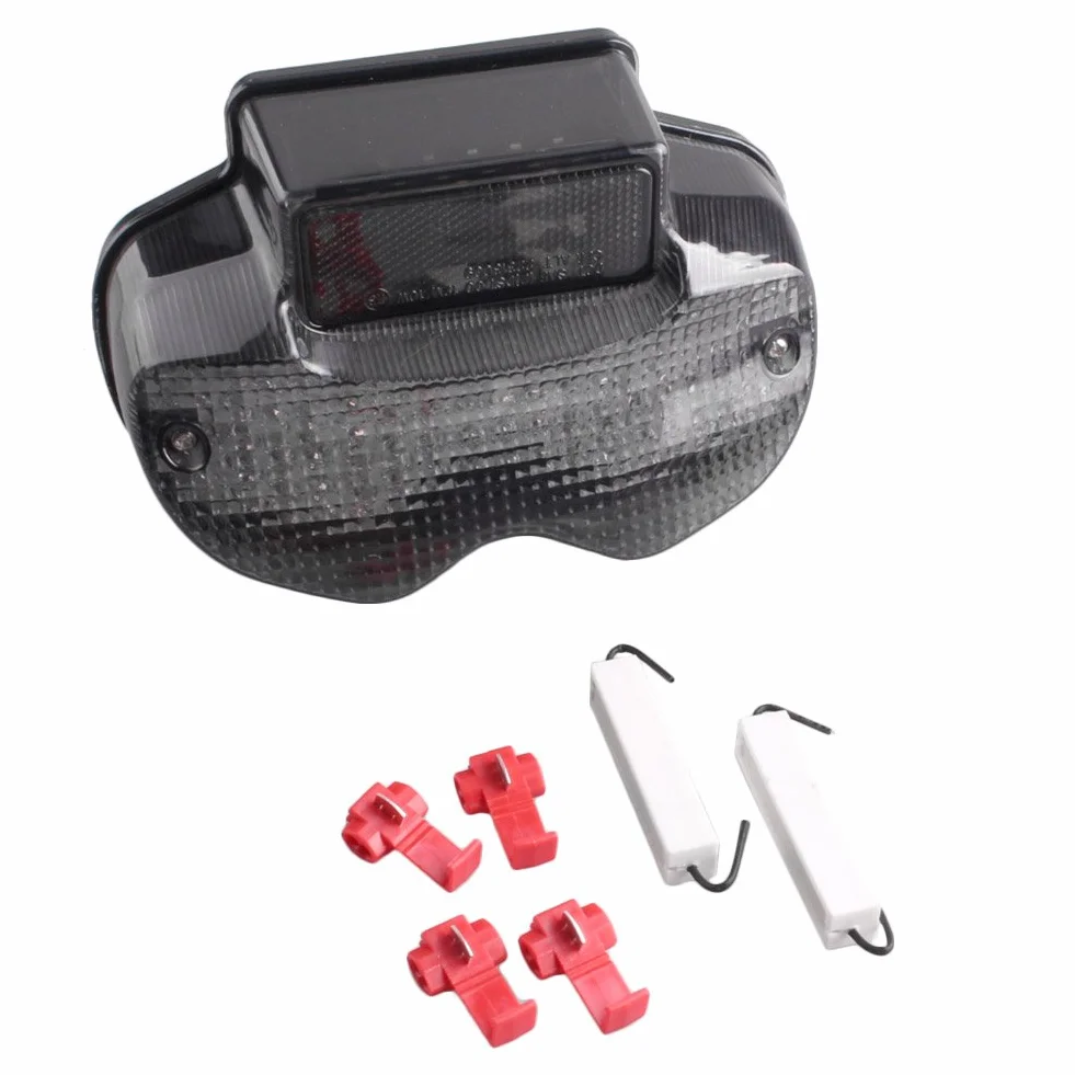 Luz trasera de freno ahumada, luces traseras, lámpara con señal de giro integrada para BANDIT 600 1200 2000-2005, lente ahumad
