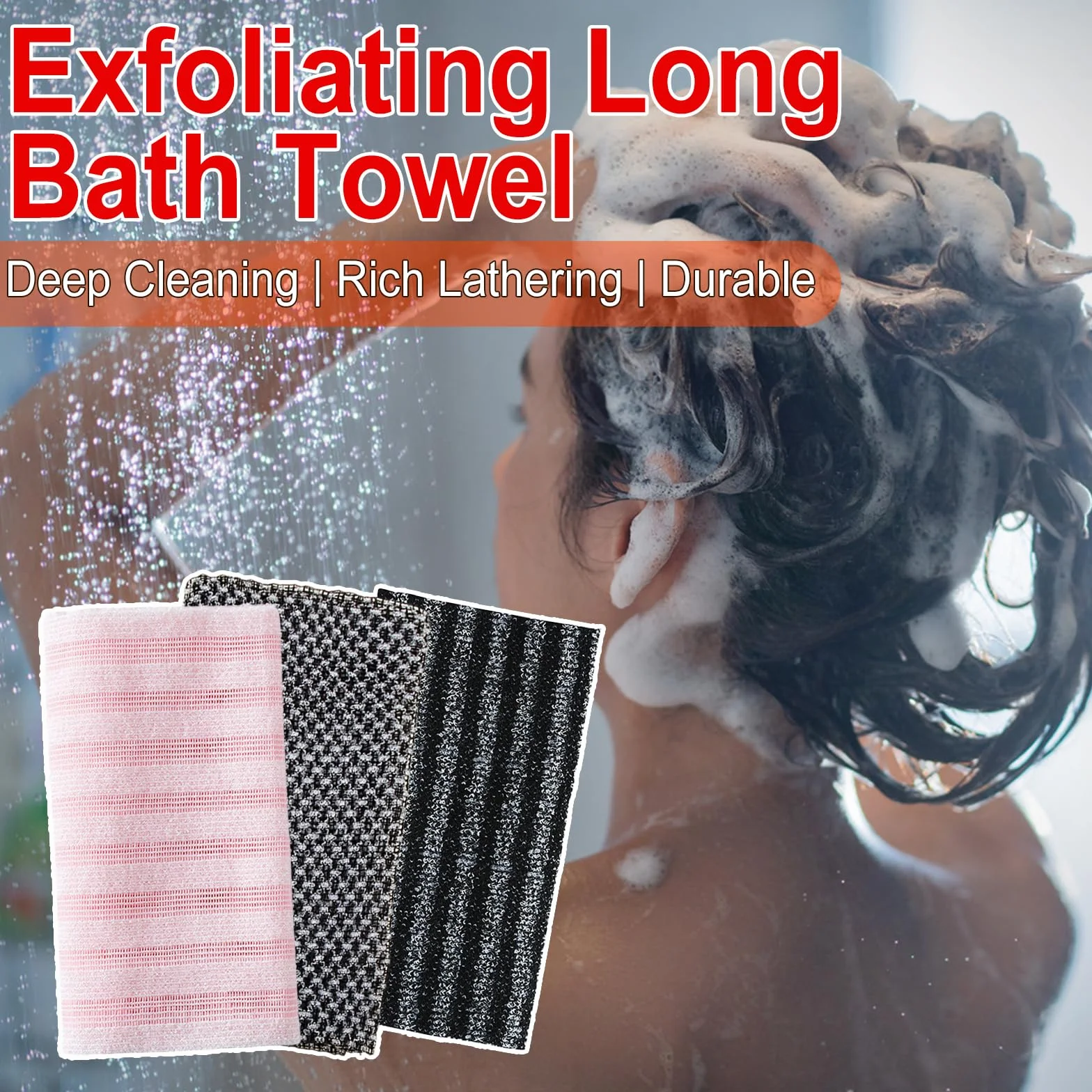 Esponja Exfoliante de Lufa para Ducha - 3 Piezas - Esponja Corporal para Hombres y Mujeres
