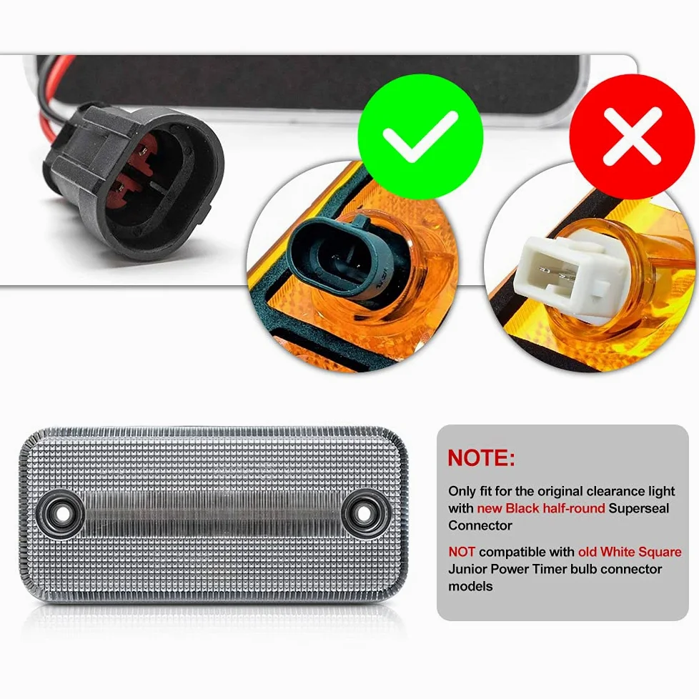 6 unids 12-24V LED marcador lateral luces para minibus Van 2006 en adelante Fiat Ducato Citroen Jumper Relay Peugeot Boxer I'veco Diario Lente transparente Led Sidemarker Truck Parking Light