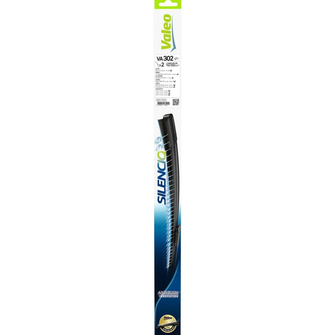 Valeo Silencio 2x AquaBlade Limpiaparabrisas VA313 - Delanteras