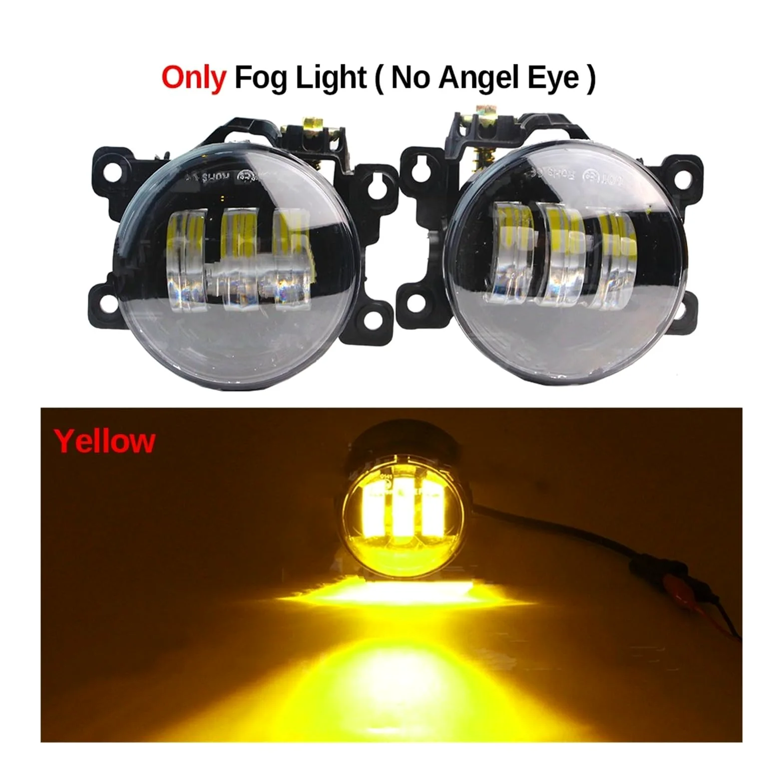 Genérico 2 Piezas Para Suzuki Para Swift Para Sport 07-20 30W 6000LM LED Antiniebla Angel Eye Diurna H11 Canbus Conjunto Lámpara Delantera DRL Faros Antiniebla