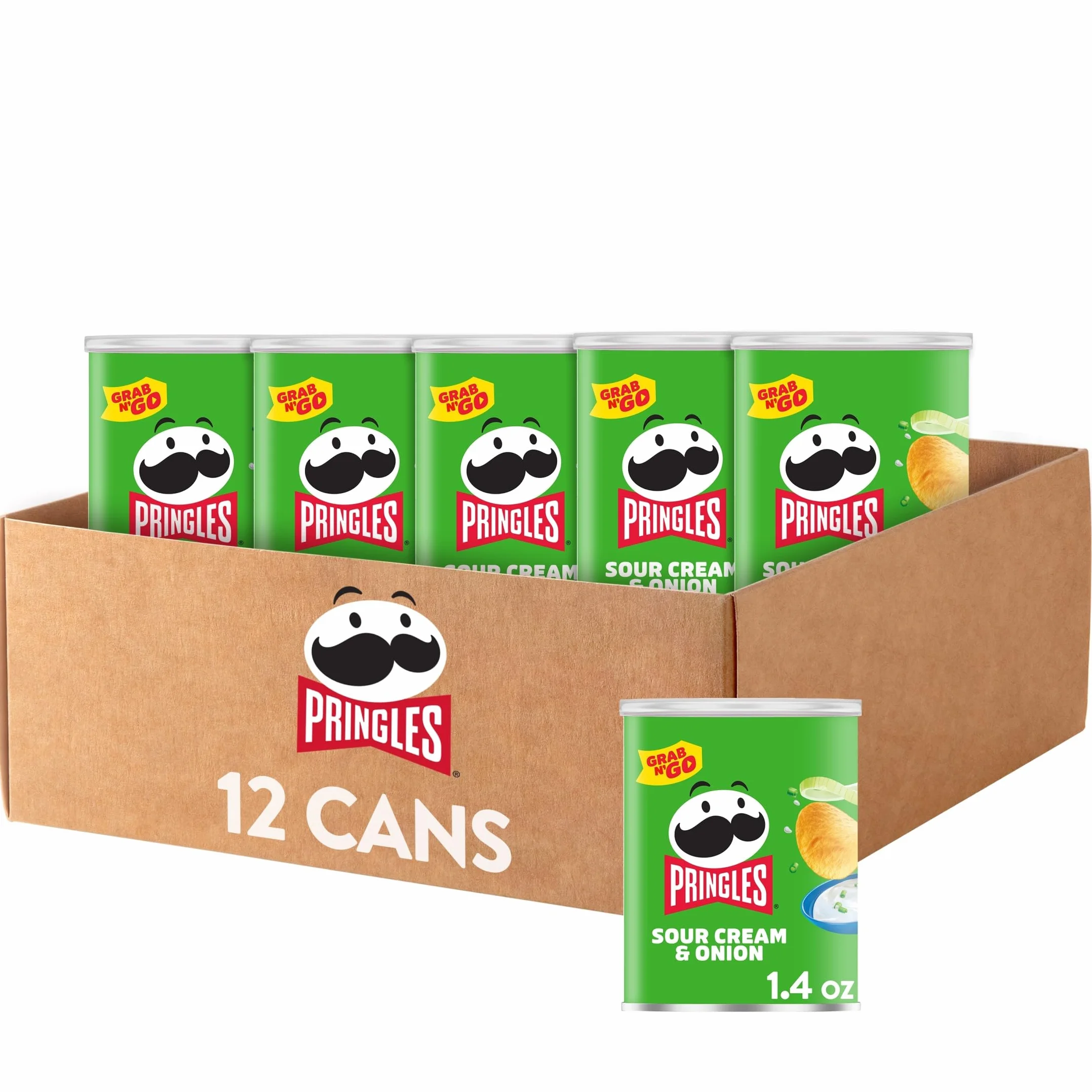 Pringles Sour Cream and Onion Small Stacks 1.41 oz Pack of 12