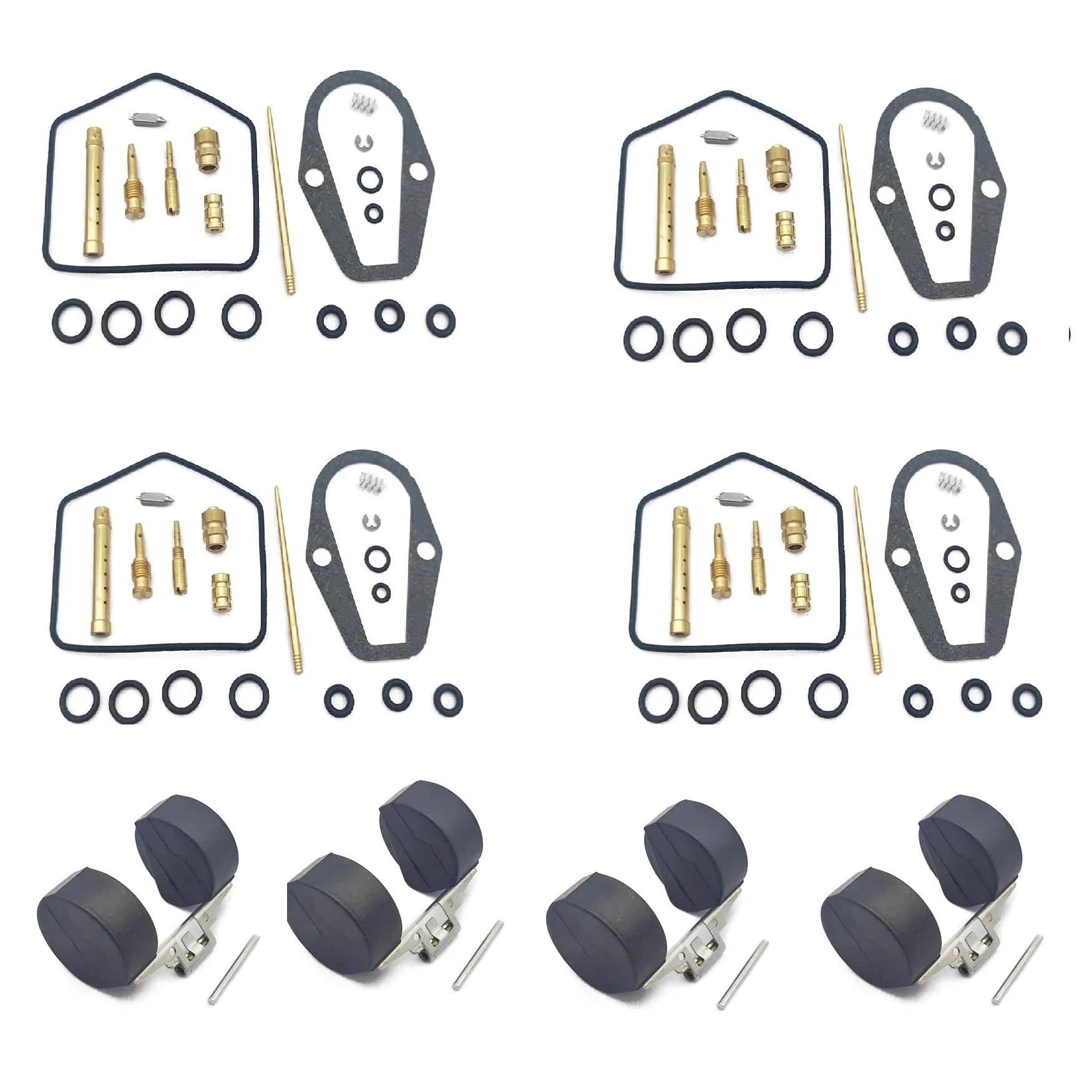 Kit De Reparación Carburador Motocicleta para para CB500K para CB500 Four (1971-1973) Piezas Reconstrucción Flotador, Aguja Junta Herramientas De Riparazione Carburador(Conjunto 4)