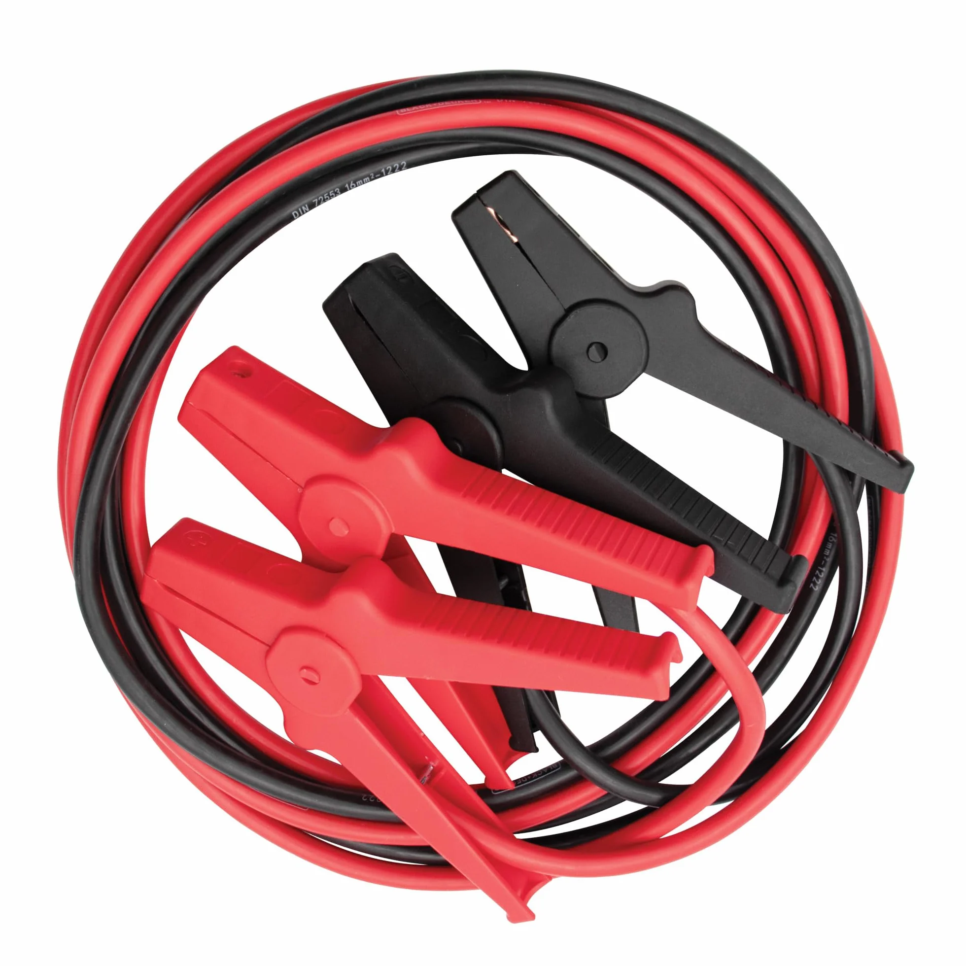 Schumacher Electric - Cables de Arranque 3m 16mm² - Baterías 6V/12V/24V - Para Coche, Furgoneta, Caravana - Pinzas Seguras Aisladas - Certificado GS/TÜV
