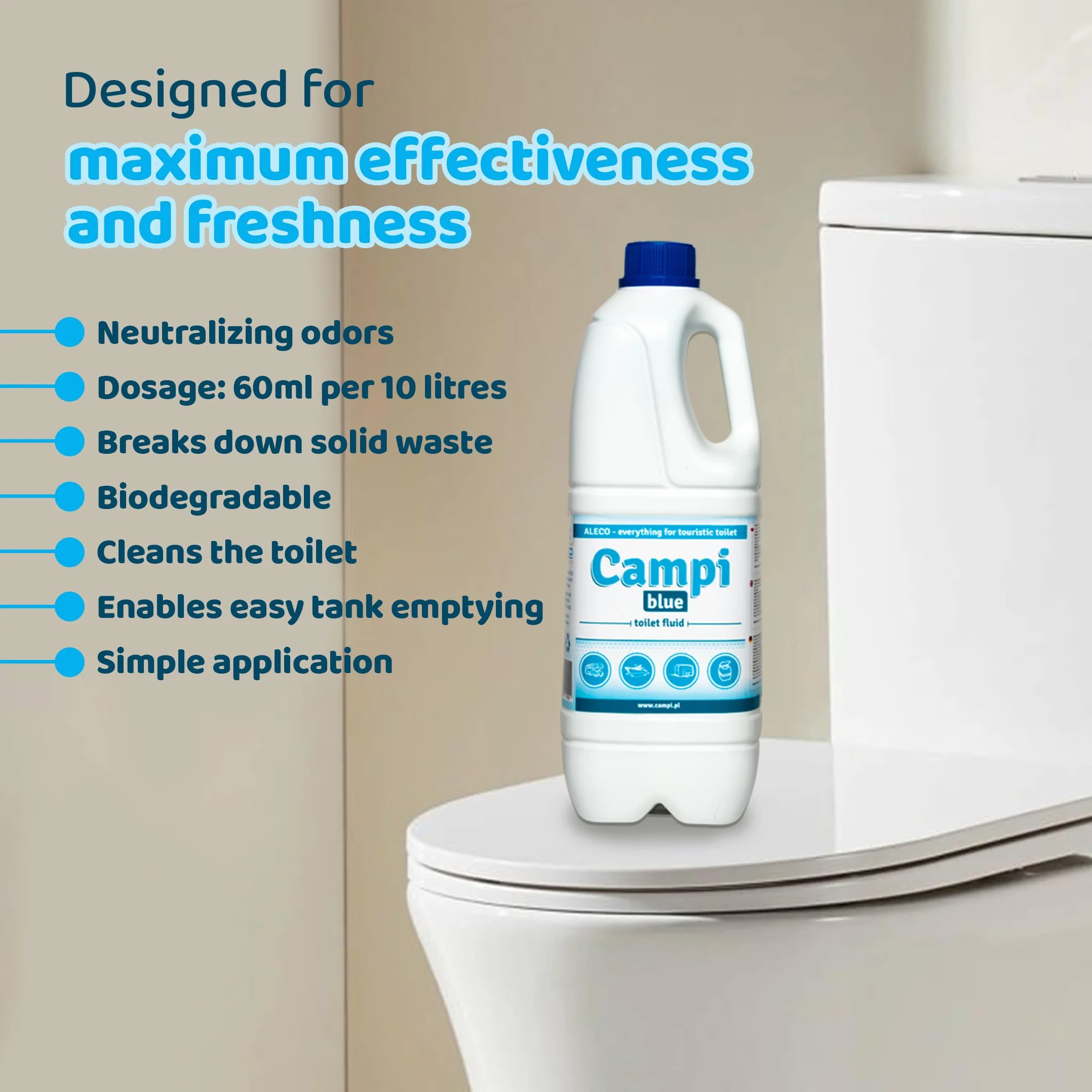 Campi blue 2l Liquido wc quimico para caravanas Concentrado