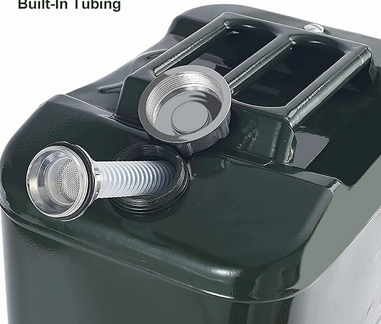 Bidón de Gasolina de Metálico Recipientes gasoli Lata de Gasolina Grande, contenedor de Combustible de Motocicleta de Metal portátil, Tanque de Agua de Aceite de Gasolina diésel, Gasolina