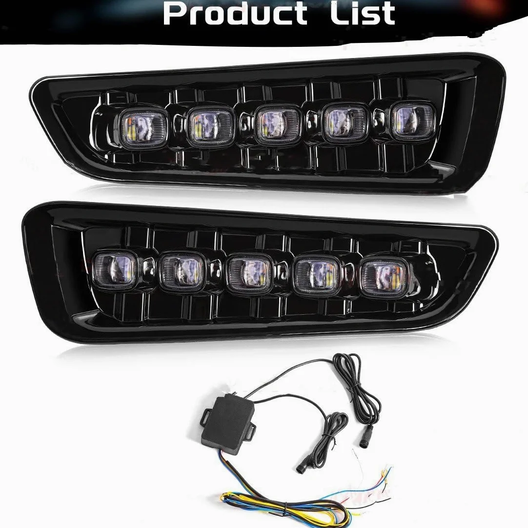 Luces Antiniebla Luz Niebla Para Ford Para Raptor Para SVT Para F150 2016 2017 2018 2019 2020 Luces Diurnas LED DRL Giro Amarillas Faro Antiniebla Accesorios Coche 12Vs