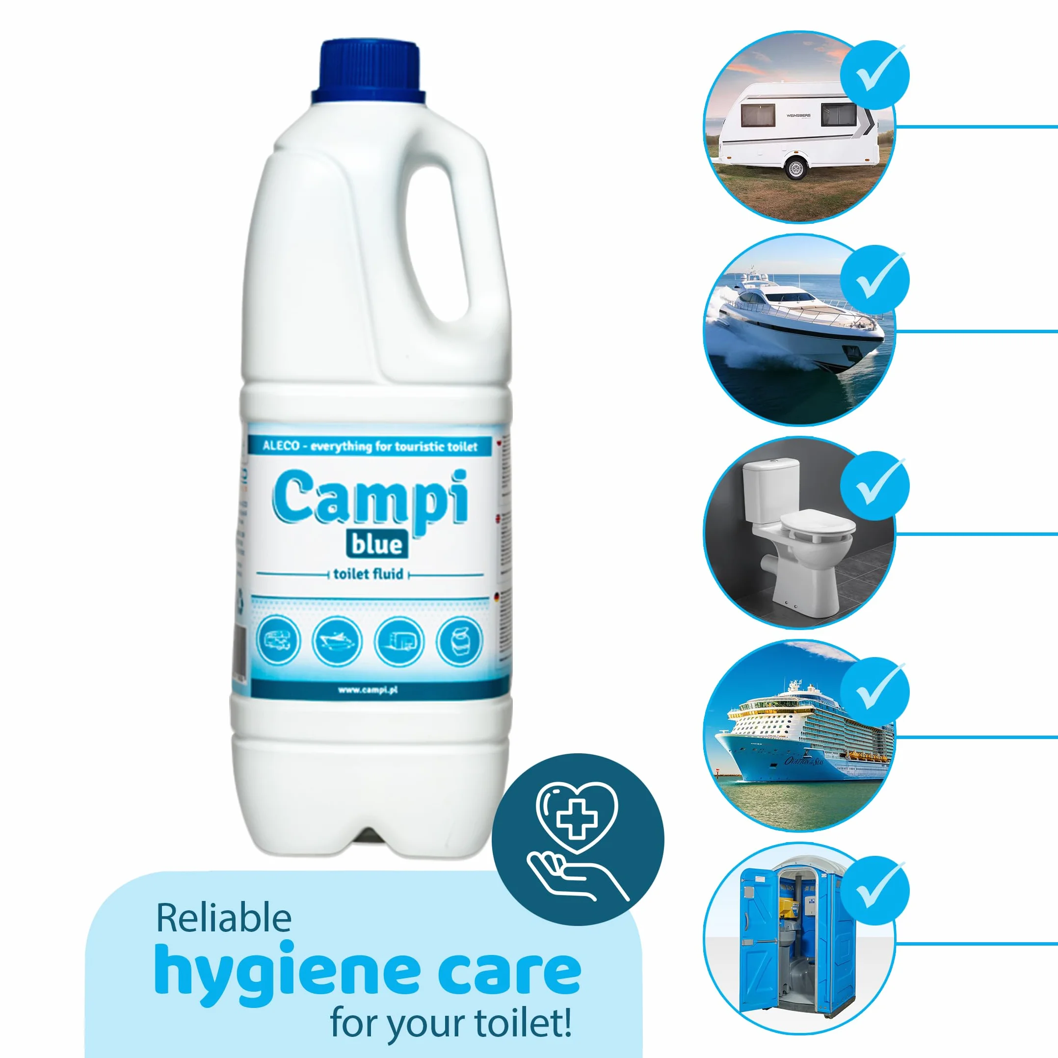 Campi blue 2l Liquido wc quimico para caravanas Concentrado