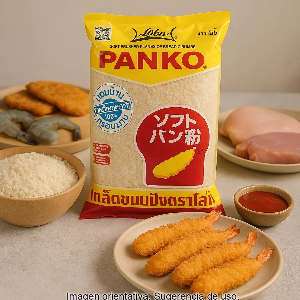 Panko Japonés 1 kg Pan Rallado en Escamas para Rebozados Crujientes Tempura Tonkatsu Airfryer Horno