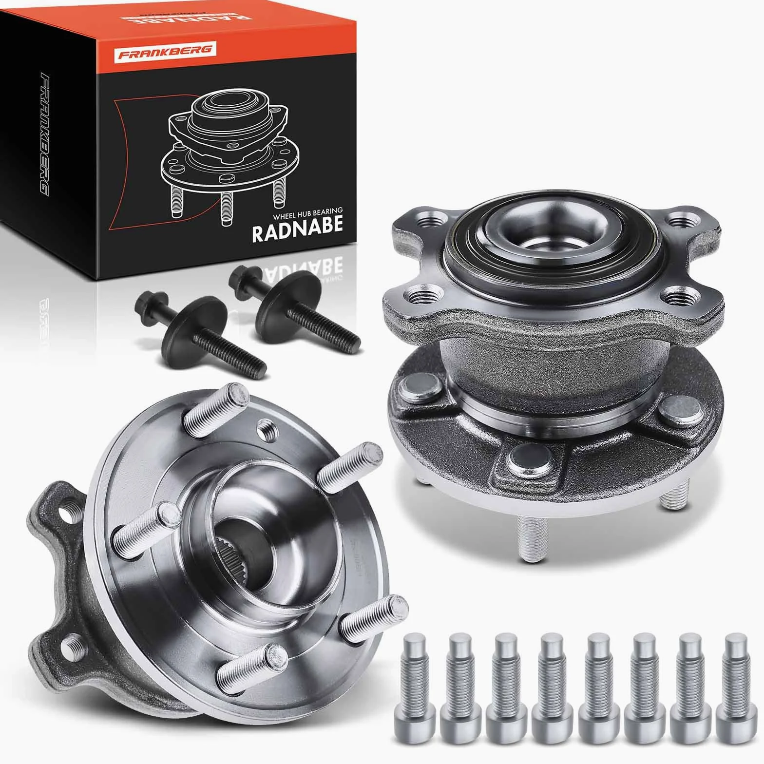 Frankberg 2 rodamientos de rueda juego de rodamientos de rueda trasera | trasero Rueda con brida ⌀136, 1538604; Compatible con: K.u.g.a I