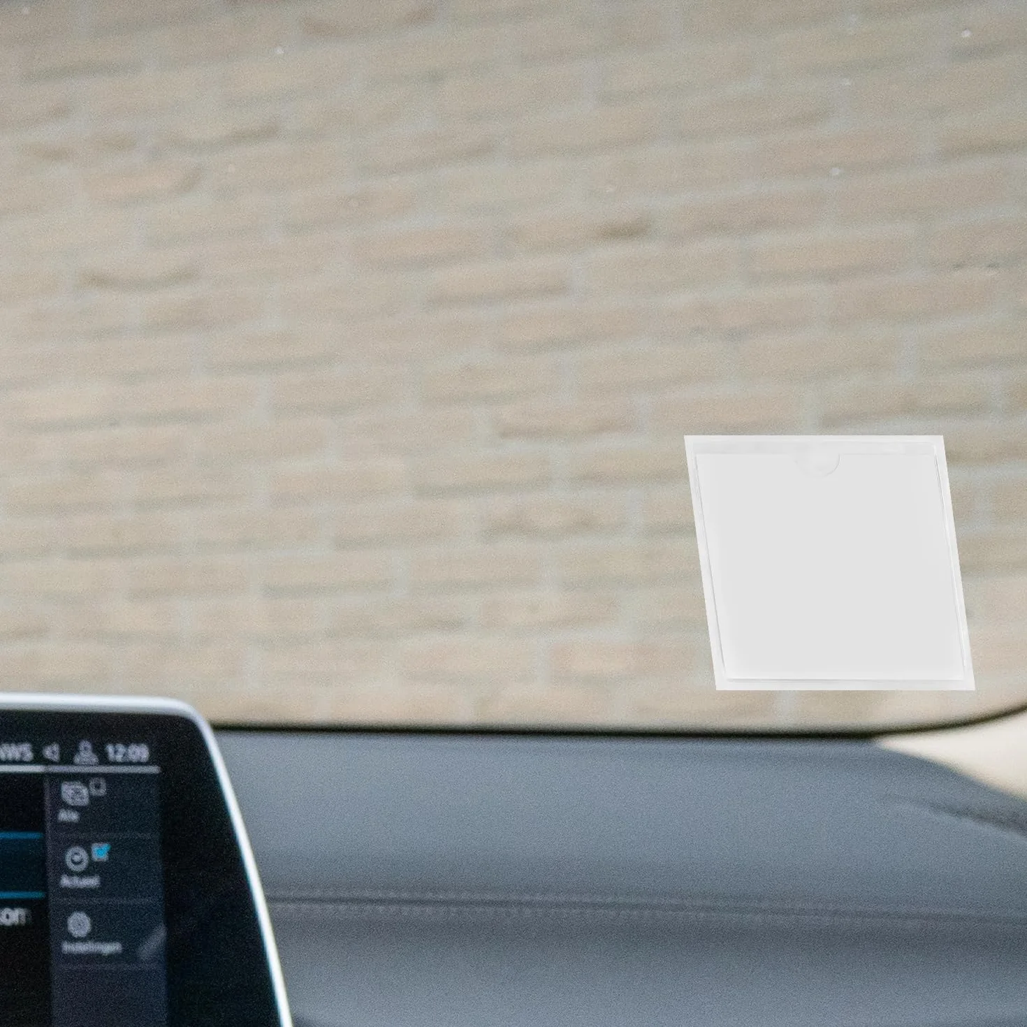Tabanzhe 2 soportes para permisos de coche para parabrisas, transparente autoadhesivo, funda protectora trasera adhesiva, para billetes, tarjetas de discapacitados, notas, insignias