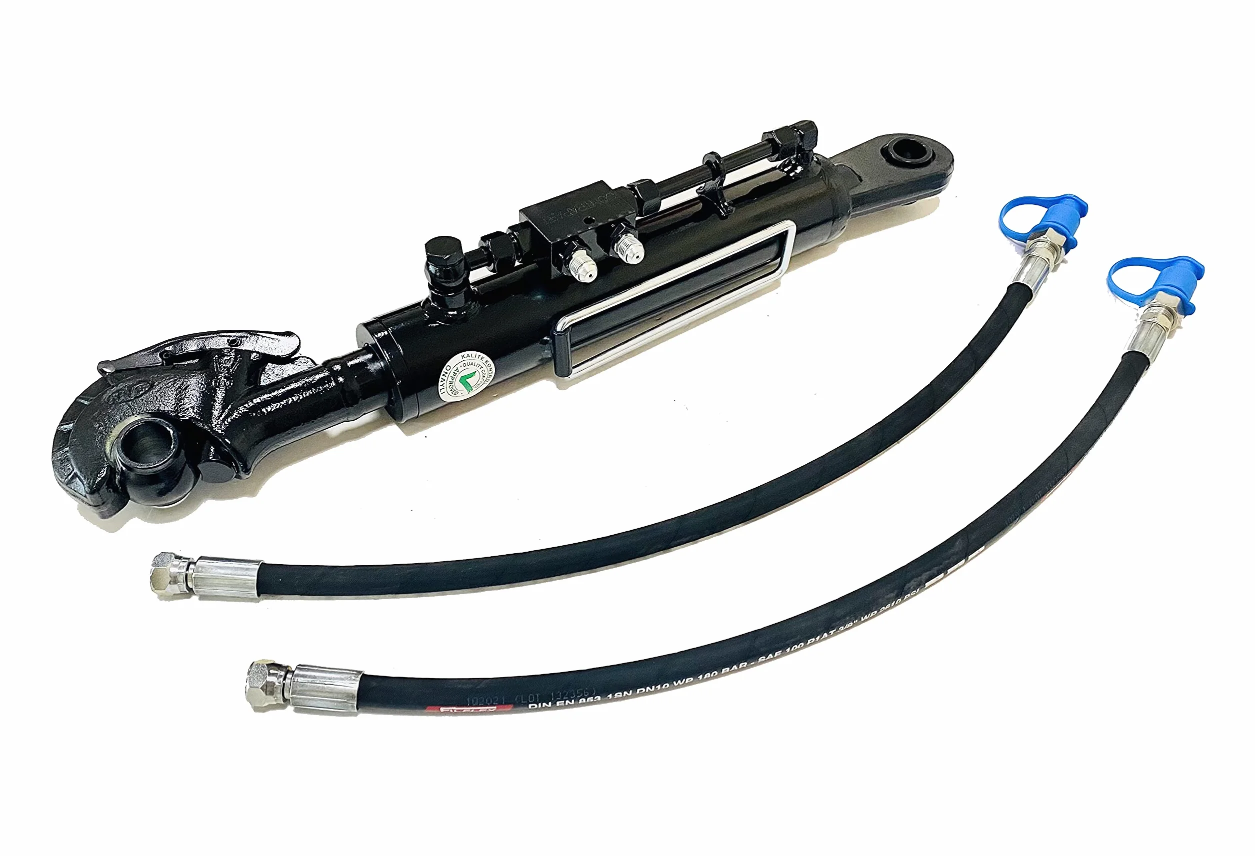 Tercer Punto Hidráulico Cat 2 (500 – 676 mm) con Engache Rápido, Bloque de Bloqueo y 2 Mangueras