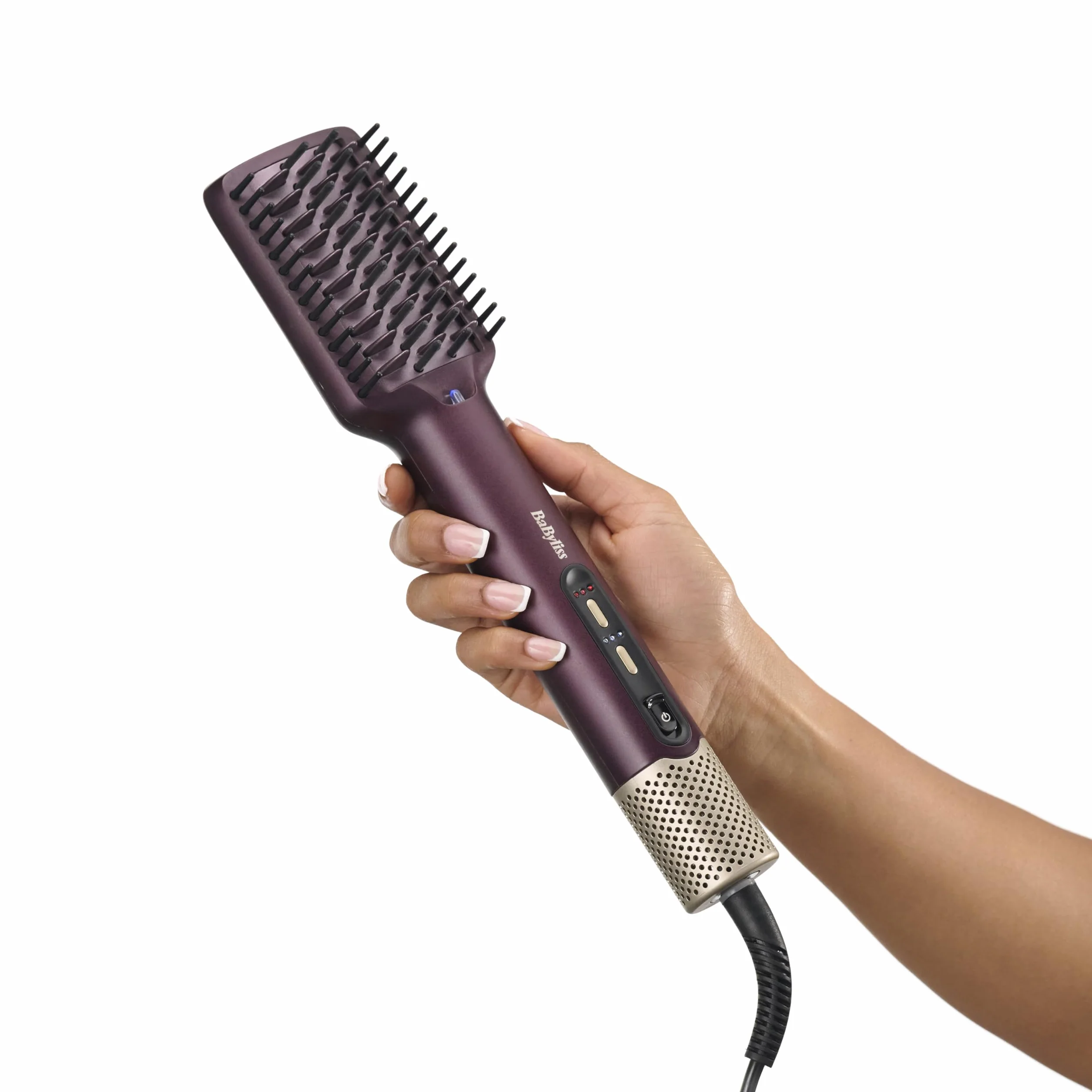 BaByliss Air Power Smooth AS6400E Cepillo Secador con Tecnología Iónica Antifrizz Alisado y Secado