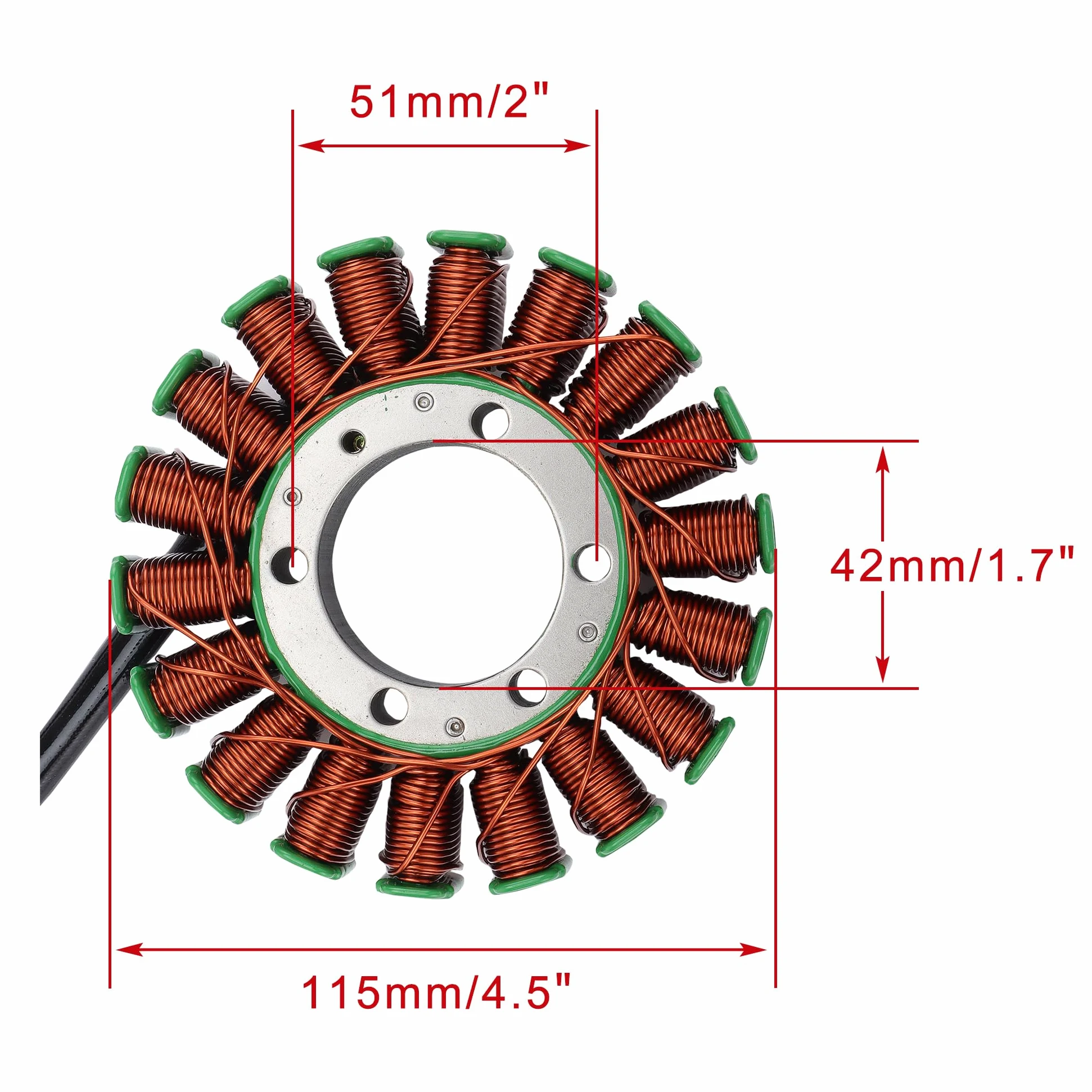 WOOSTAR 18 Bobinas 3 Cable Estator Magneto Reemplazo para Triumph Speed Triple Sprint GT ST Tiger 1050 Daytona 955i OEM T1300111 T1300509 T1300510 T1300507 Motocicletas
