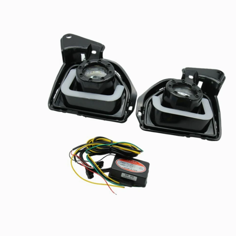 Luces de circulación diurna Riloer, luz LED ámbar + blanca, luz de advertencia para automóvil, indicadores de luz de emergencia de 12 V compatibles con Toyota Hiace 2014-2018