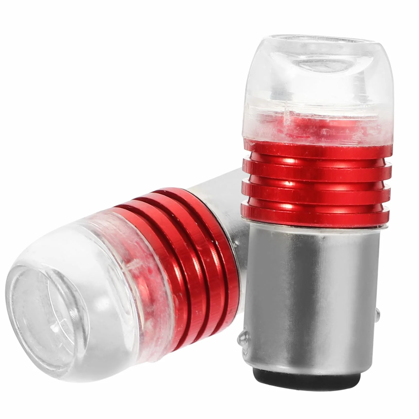 Cabilock Bombilla LED Luz Trasera Roja para Motocicleta de 12 V de Repuesto Aleación de Aluminio y Vidrio, Paquete de 2 Piezas para Reemplazo Fiable