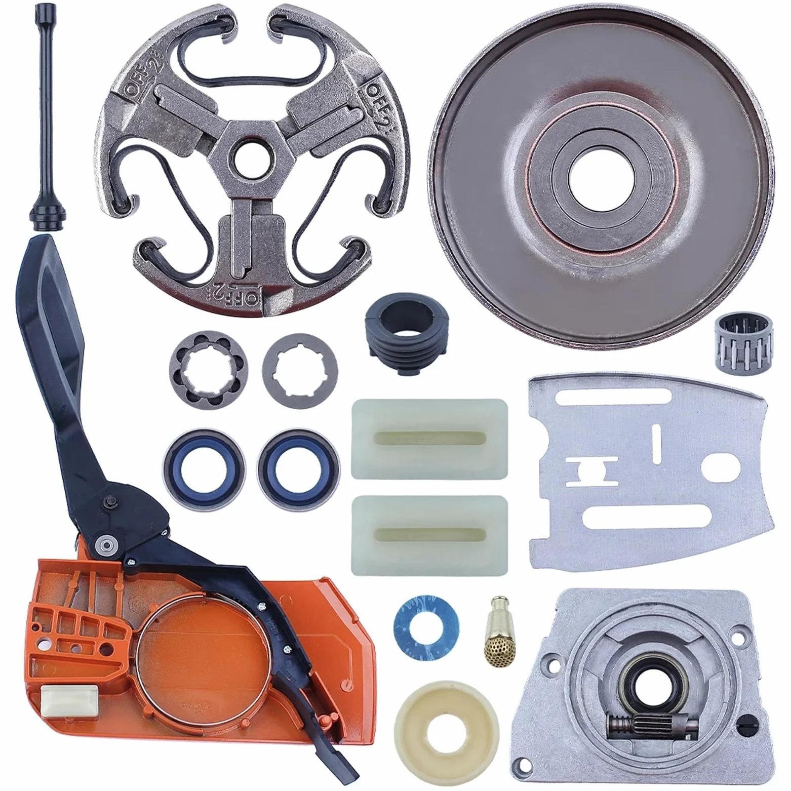 Accesorios Tapa del Embrague, maneta del Freno de Cadena, Tambor del Embrague, Bomba de Aceite, piñón, llanta. Compatible con el ki