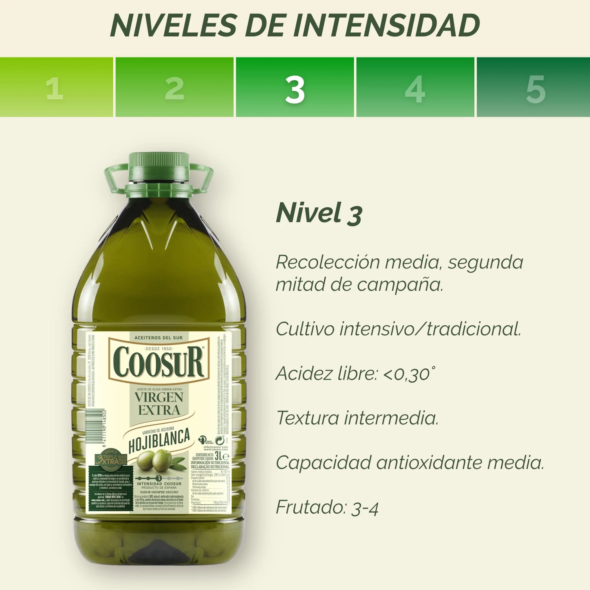 Aceite de Oliva Virgen Extra Hojiblanca 3 Litros