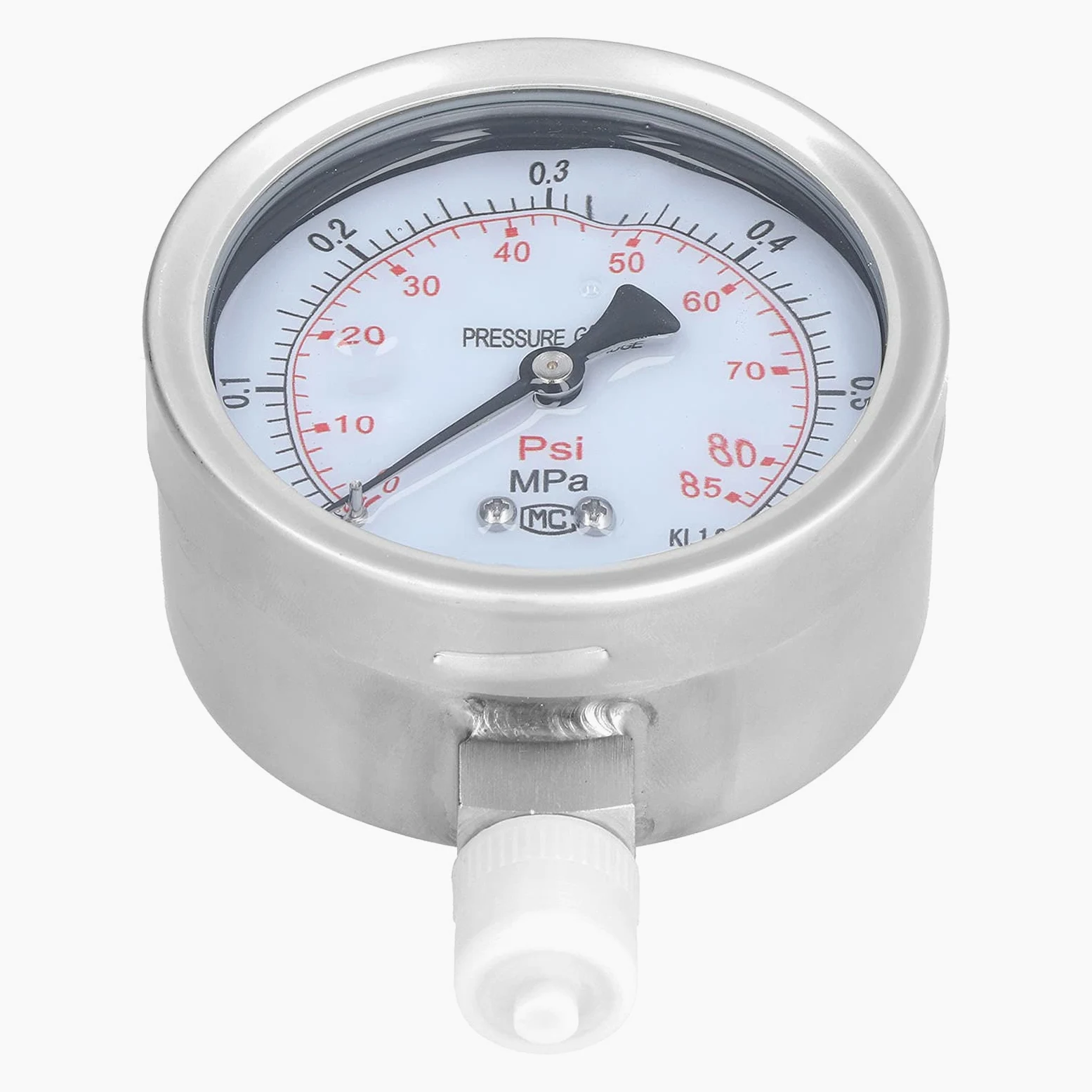 Y-100BF - Manómetro de vacío de acero inoxidable para minería y petroquímica, 100 mm