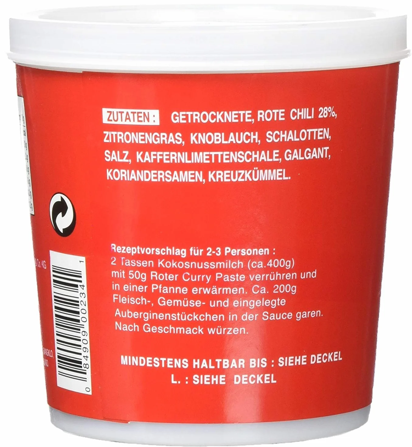 Cock Pasta de curry roja 3 x 400 g