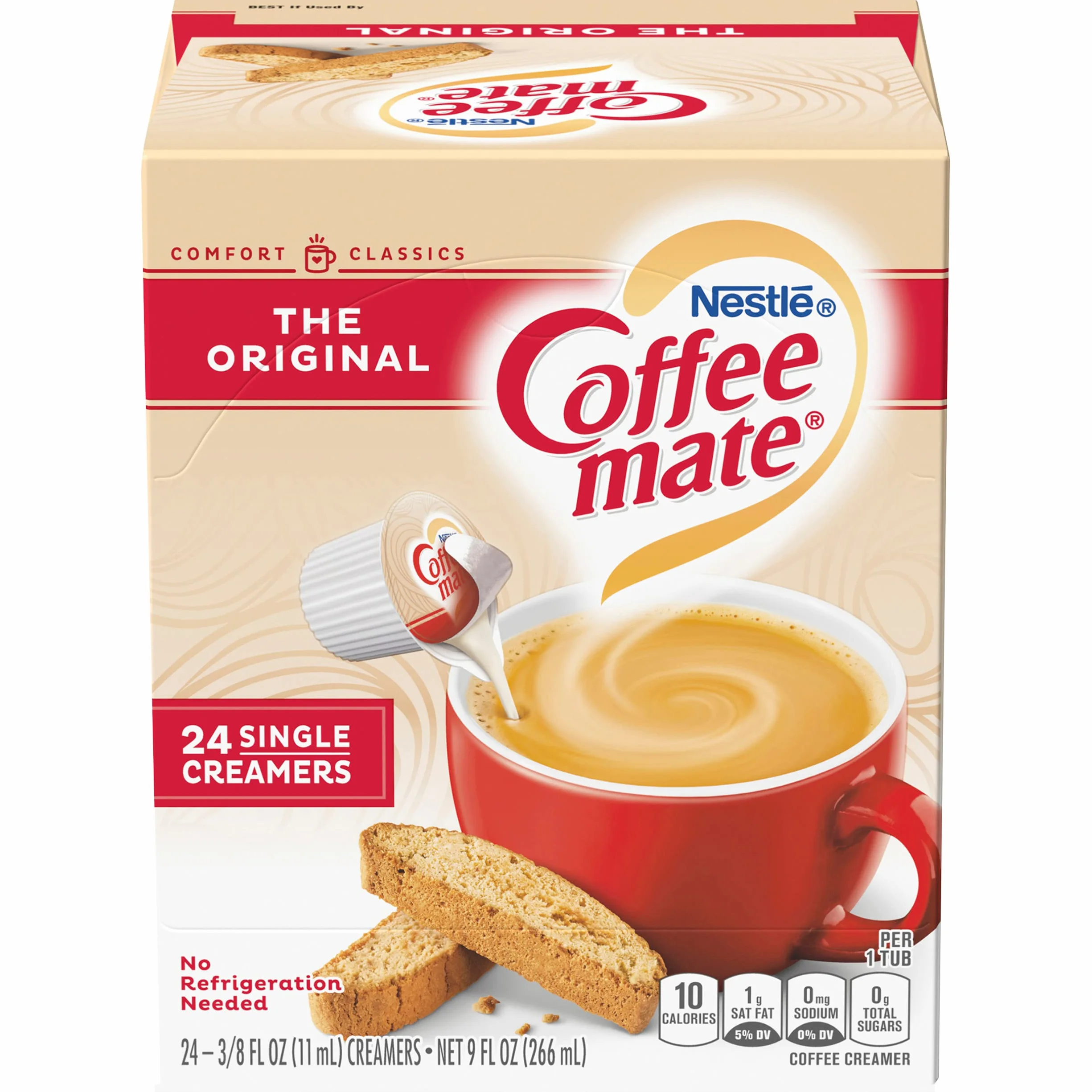 Coffee-mate Original Coffee Creamer Liquid Singles, 24 Count Pack of 4