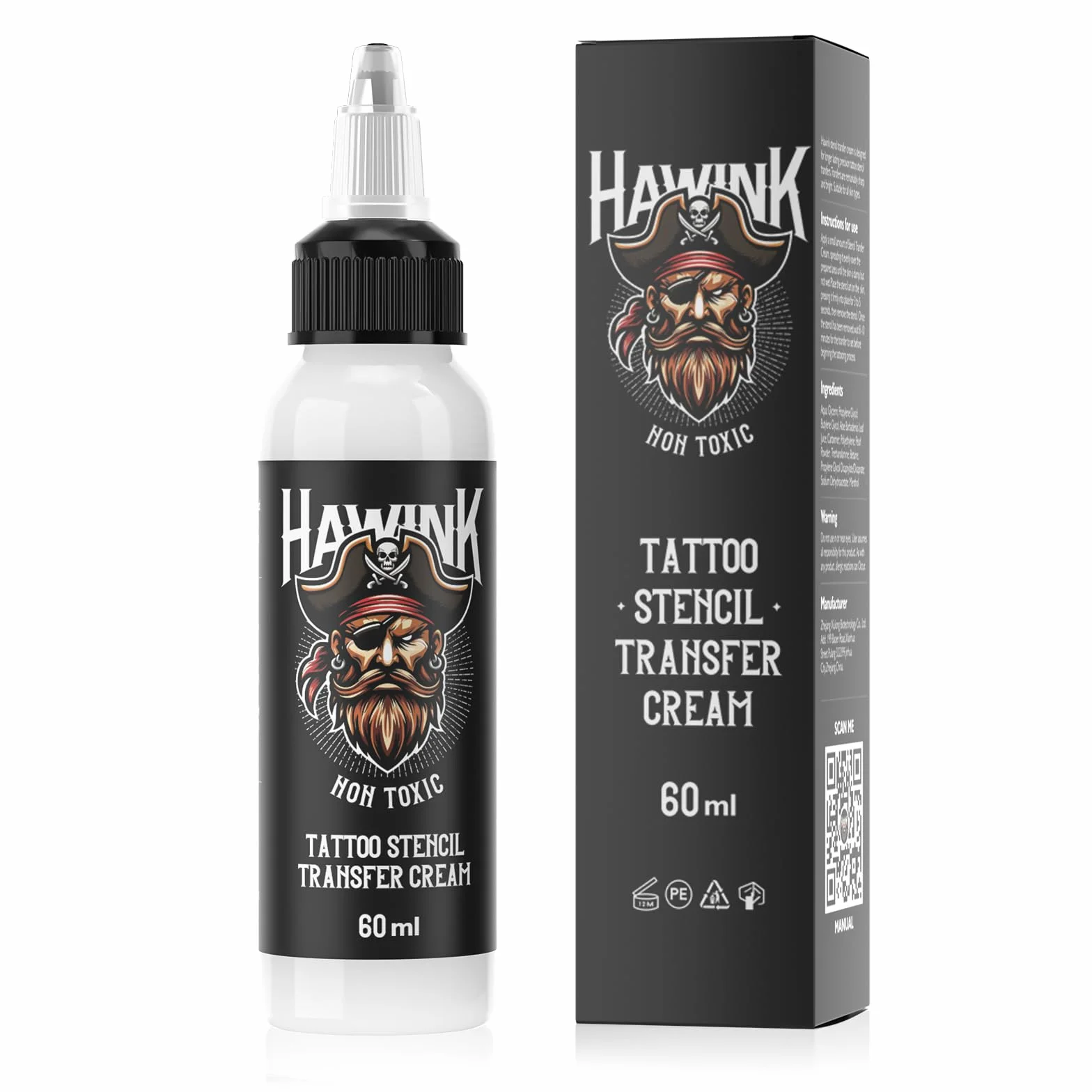 HAWINK Tattoo Transfer Gel Cream 2oz 60ml Bálsamo de Tatuaje para Máquina de Transferencia