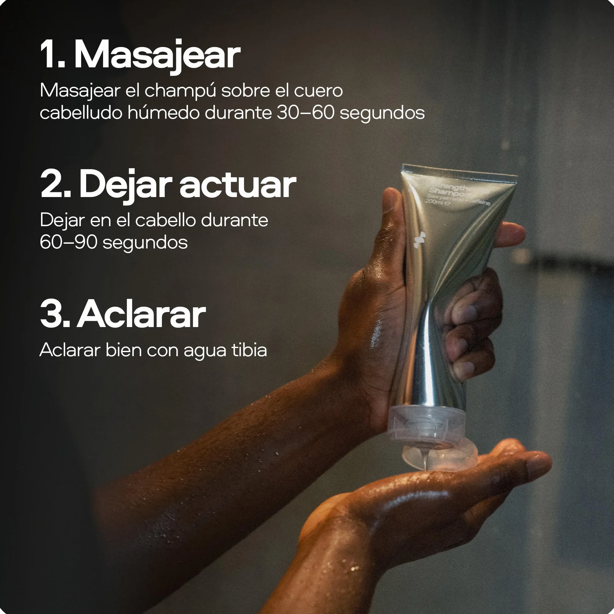 Sons Champú Crecimiento Cabello Hombres 200ml Bloqueador DHT Fórmula Engrosante Saw Palmetto Aceite Argán Cafeína Romero