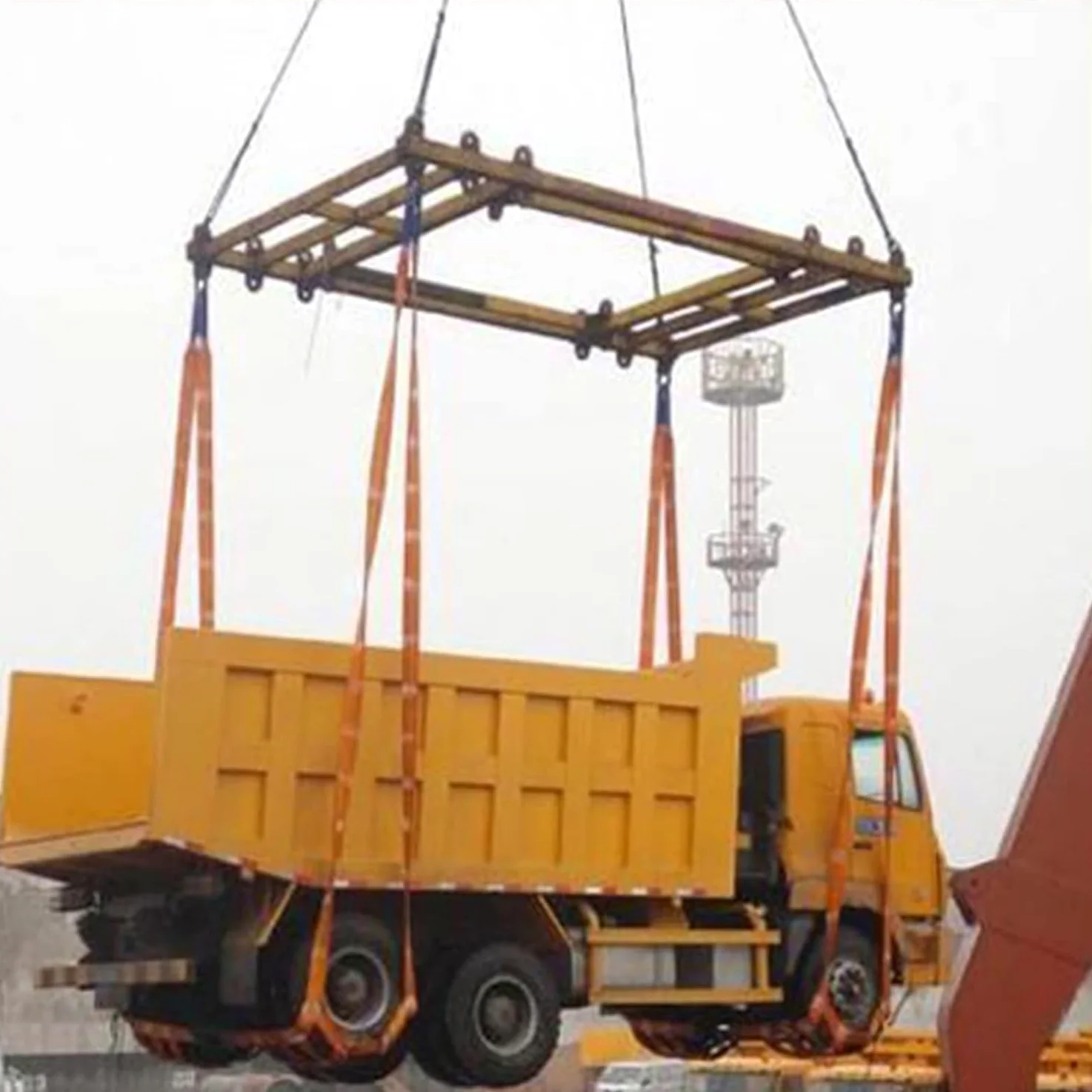 Red de carga, red de carga para furgoneta, red de eslinga de elevación, malla resistente al desgarro, correas de red de elevación de carga reutilizables, aparejo de construcción en movimiento (tamañ