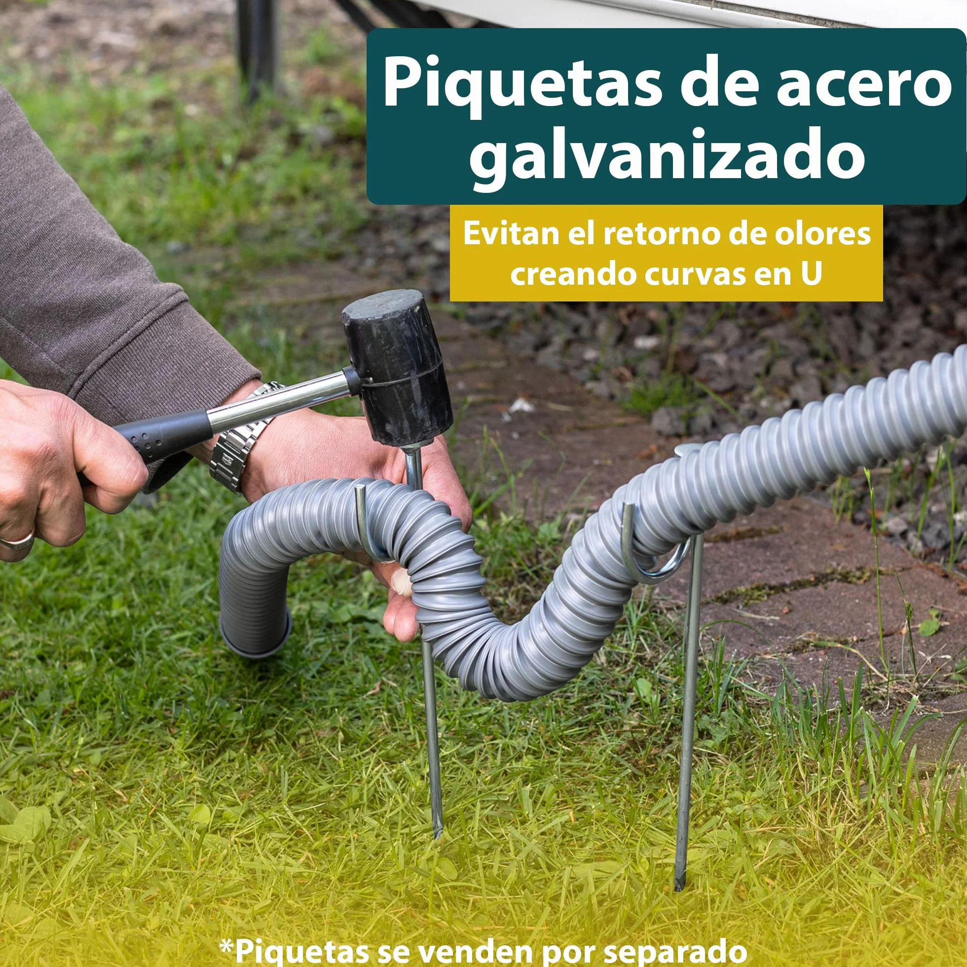 Colapz Tubo Flexible para Desagüe de Aguas Grises - 4 Mangueras Extensibles hasta 1m - Caravanas y Autocaravanas Accesorios