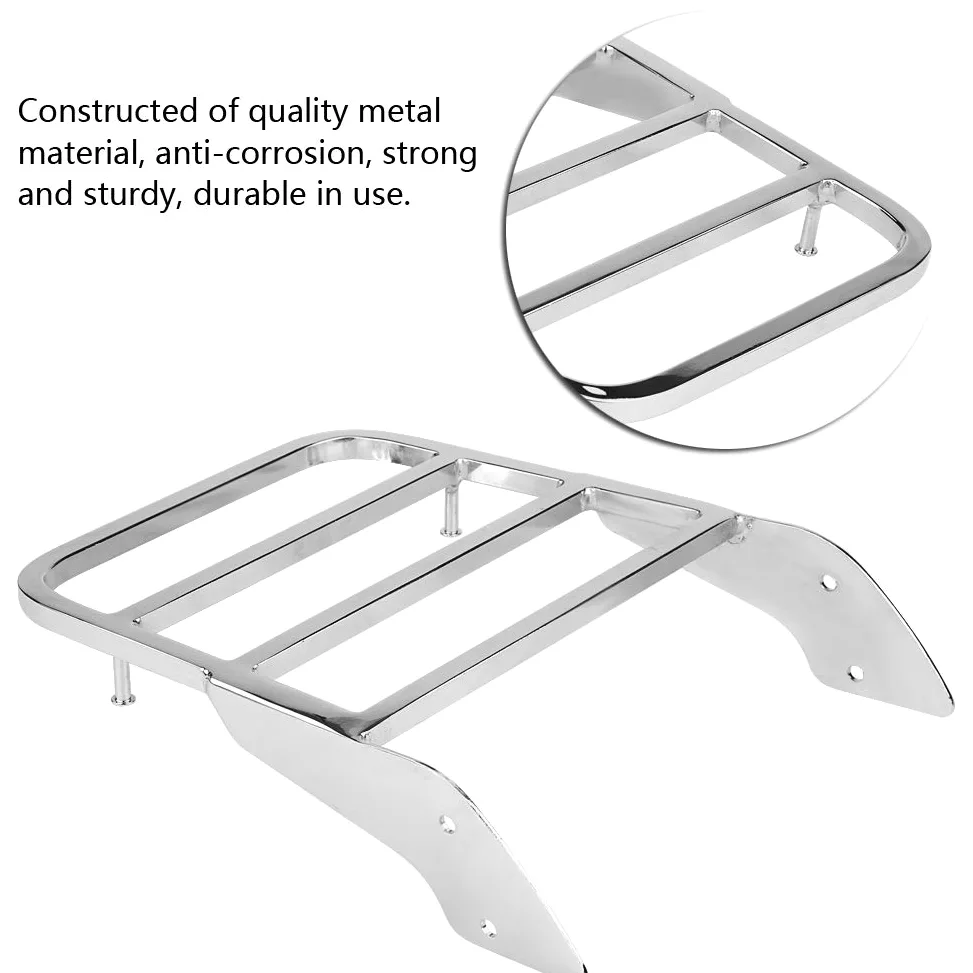 Portaequipajes Trasero para Motocicleta, Portaequipajes Trasero para Motocicleta para Honda Shadow VT750 C2 1997-2003 Portaequipajes Trasero Plateado Soporte para Portaequipajes