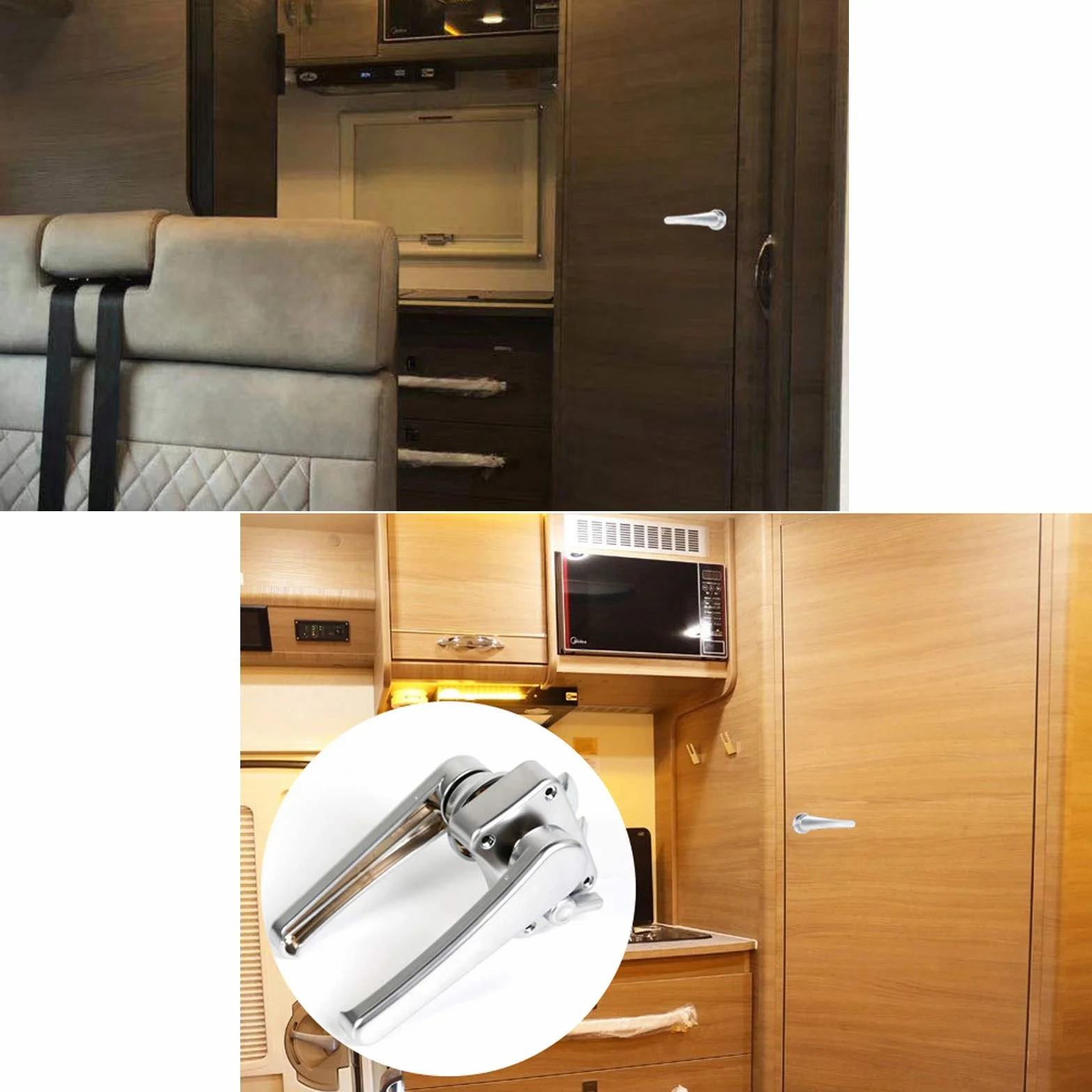 Cerradura de puerta de inodoro para caravana, cerradura de puerta de baño, caravana, barco, cerradura de manija para usar en casa