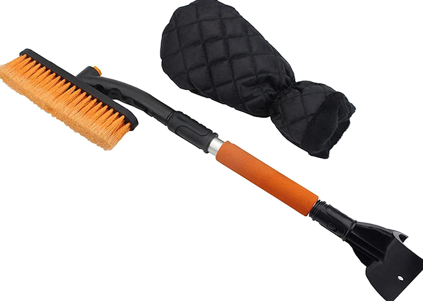 XMING Cepillo de Nieve del Coche, Desmontable 2 en 1 Raspador de Nieve con Mango de Espuma Cepillo de Nieve Telescópico Pala de Hielo for la Ventana del Parabrisas del automóvil