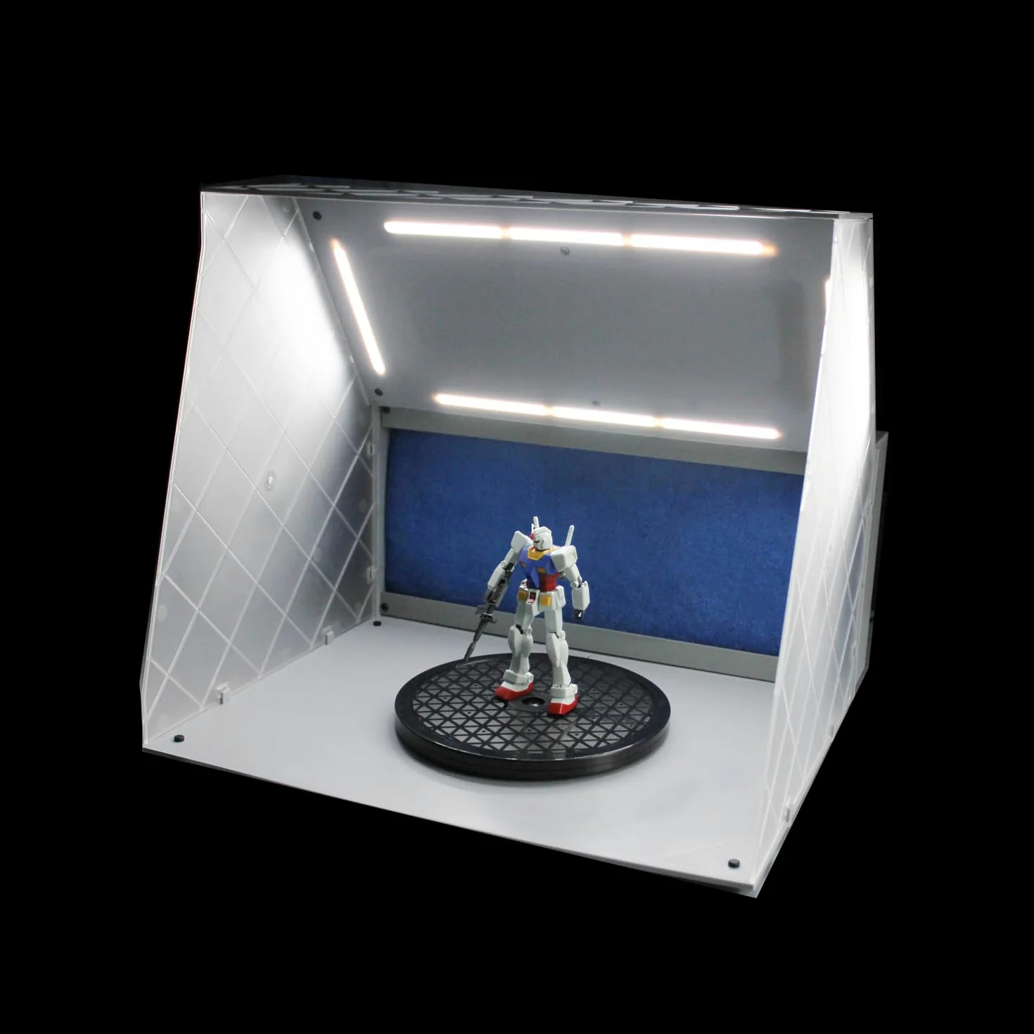 ABEST Cabina de pulverización para aerógrafo, cabina de pintura con ventilador ajustable de 5,1 m³/min y luz LED, manguera de extensión de salida de aire de 5 pies, filtro de 2 capas para pintar todo