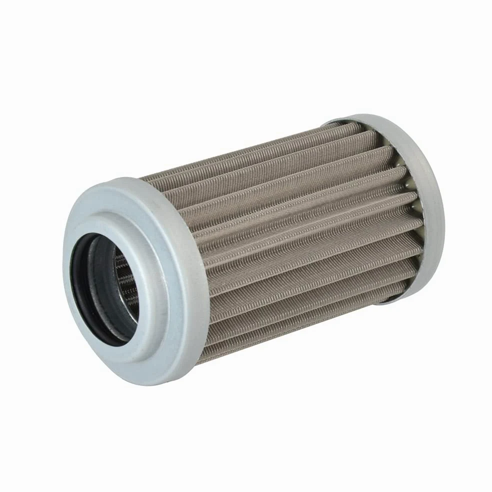 car part Elemento de filtro de combustible de malla de 100 micrones de acero inoxidable compatible con combustible de etanol E85 GAS Cada filtro de combustible AN6 / AN8 / AN10 en línea
