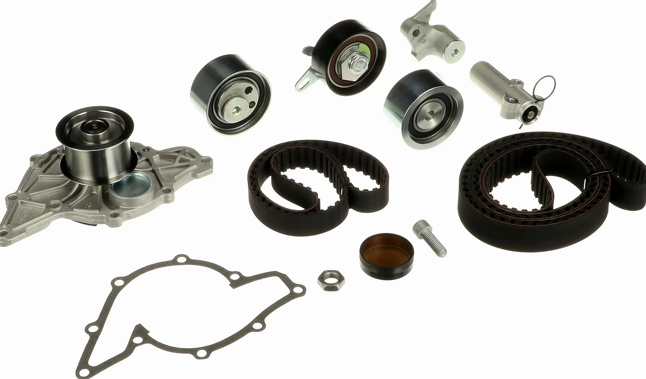 GATES KP25557XS-1 Bomba de agua + kit de correa de distribución Número de dientes: 87 24 mm con bomba de agua Compatible con AUDI A4 B7 Avant 8ED A4 B6 Avant 8E5 A4 B6 Sedán 8E2 A4 B7 Sedán 8EC, VW