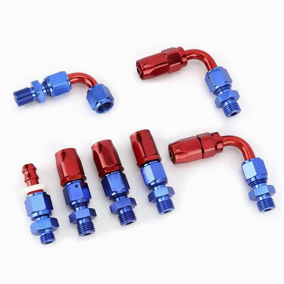 Regulador de combustible Qiilu, kit regulador de presión de combustible de coche ajustable universal de acero inoxidable 304 con manómetro 100PSI(Rojo + plata)
